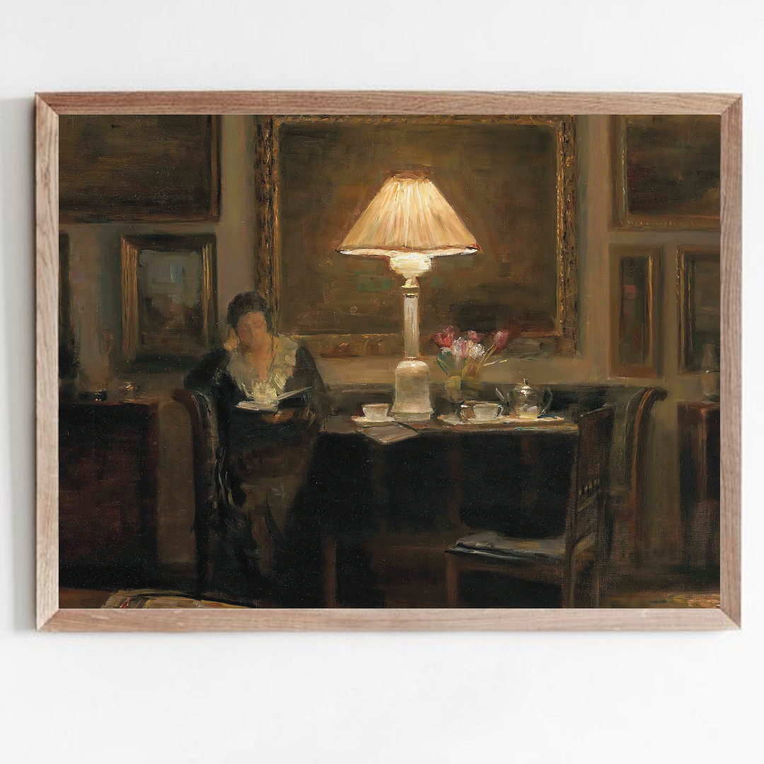 Vintage Moody Portrait Painting | Vintage Moody Art Print