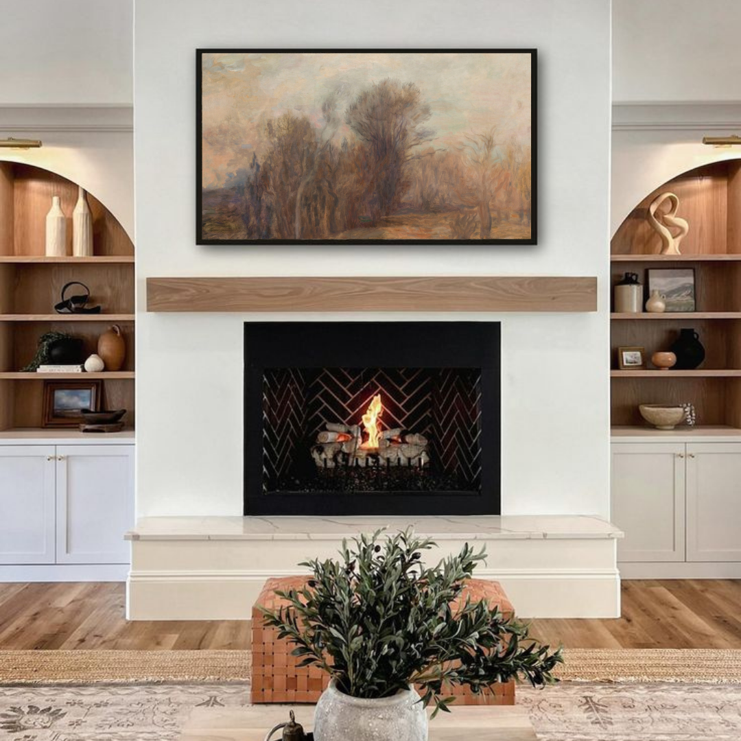 Samsung Frame TV Art | Muted Vintage Landscape Painting