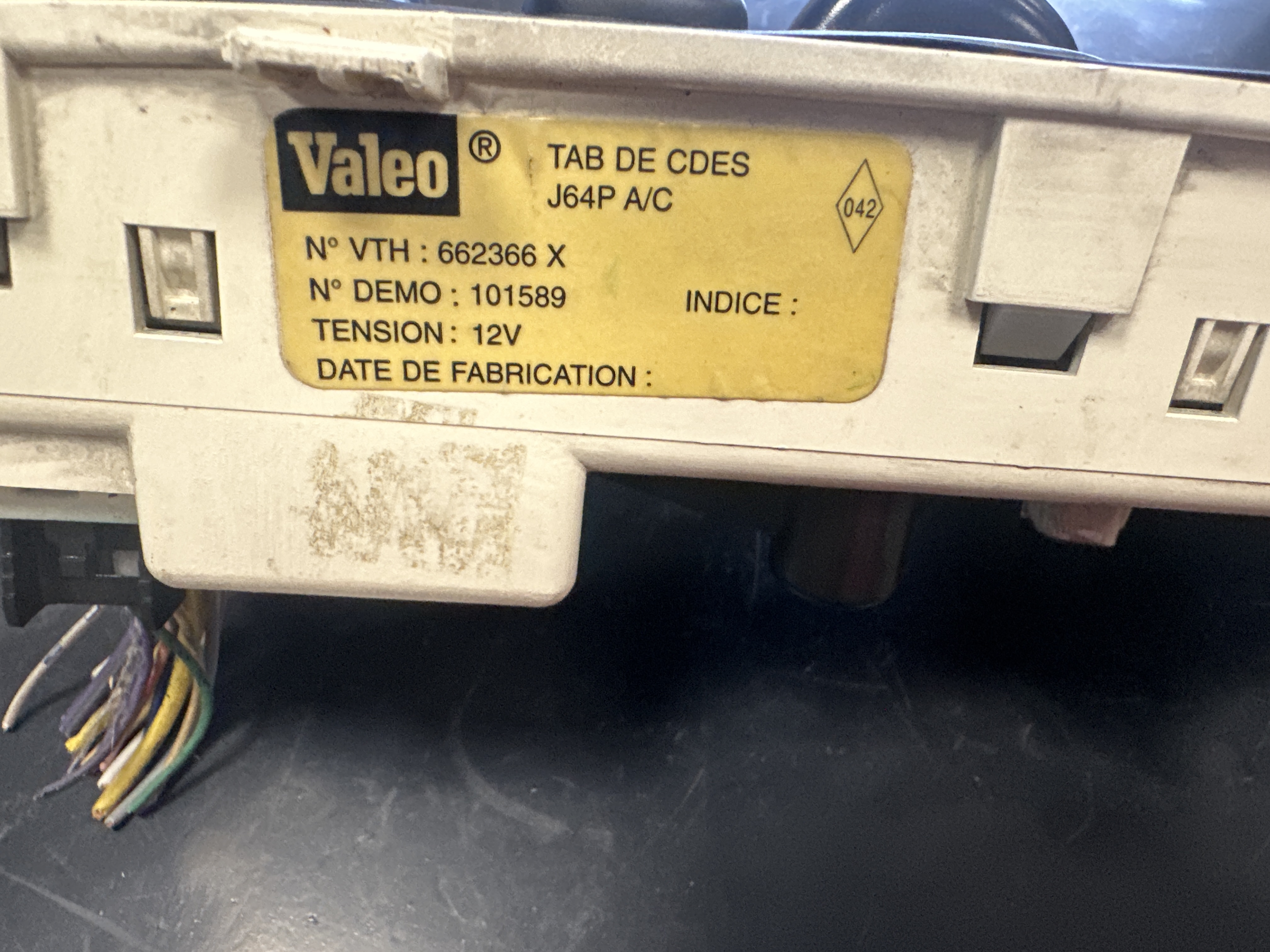 662366X COMMANDE DE CHAUFFAGE RENAULT SCENIC 1