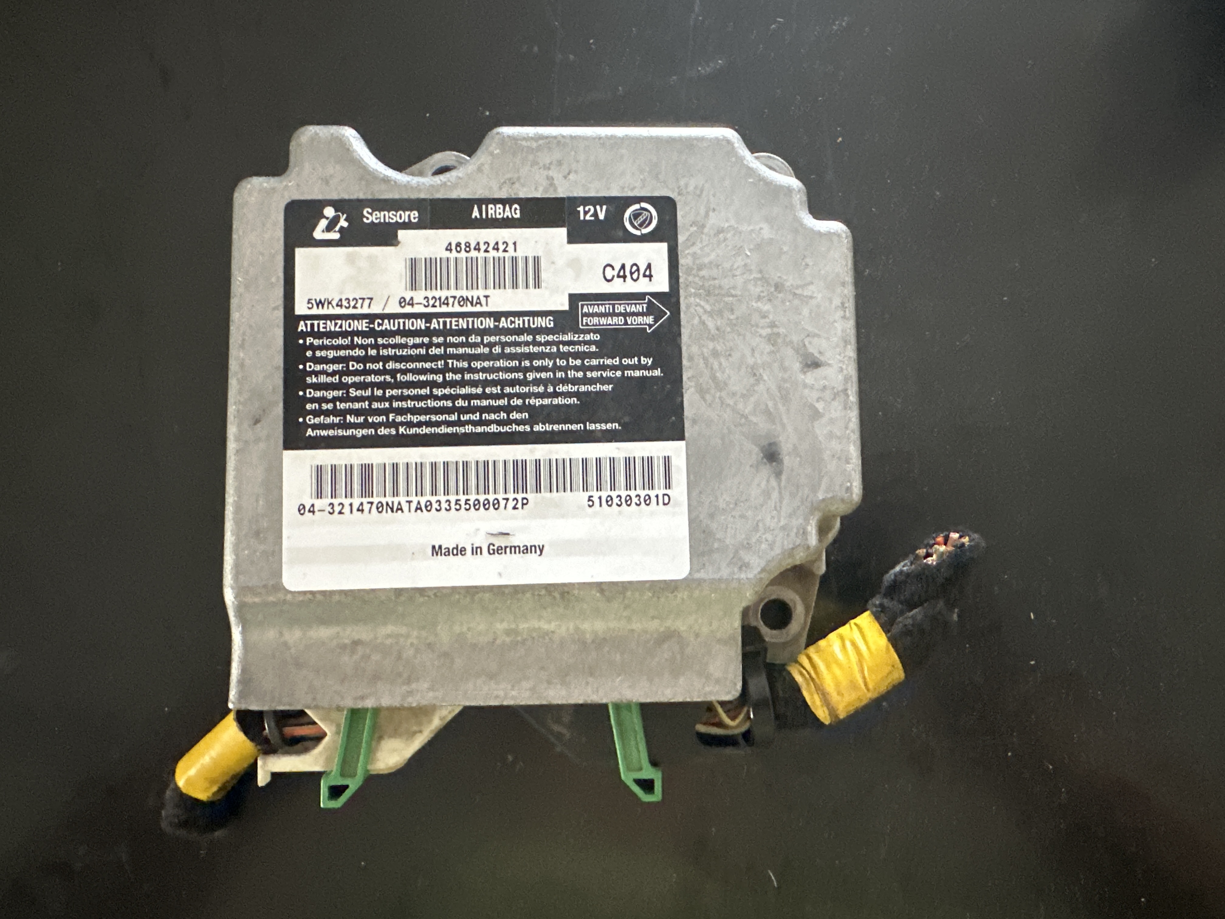 Calculateur d’airbag  Alfaromeo 46842421