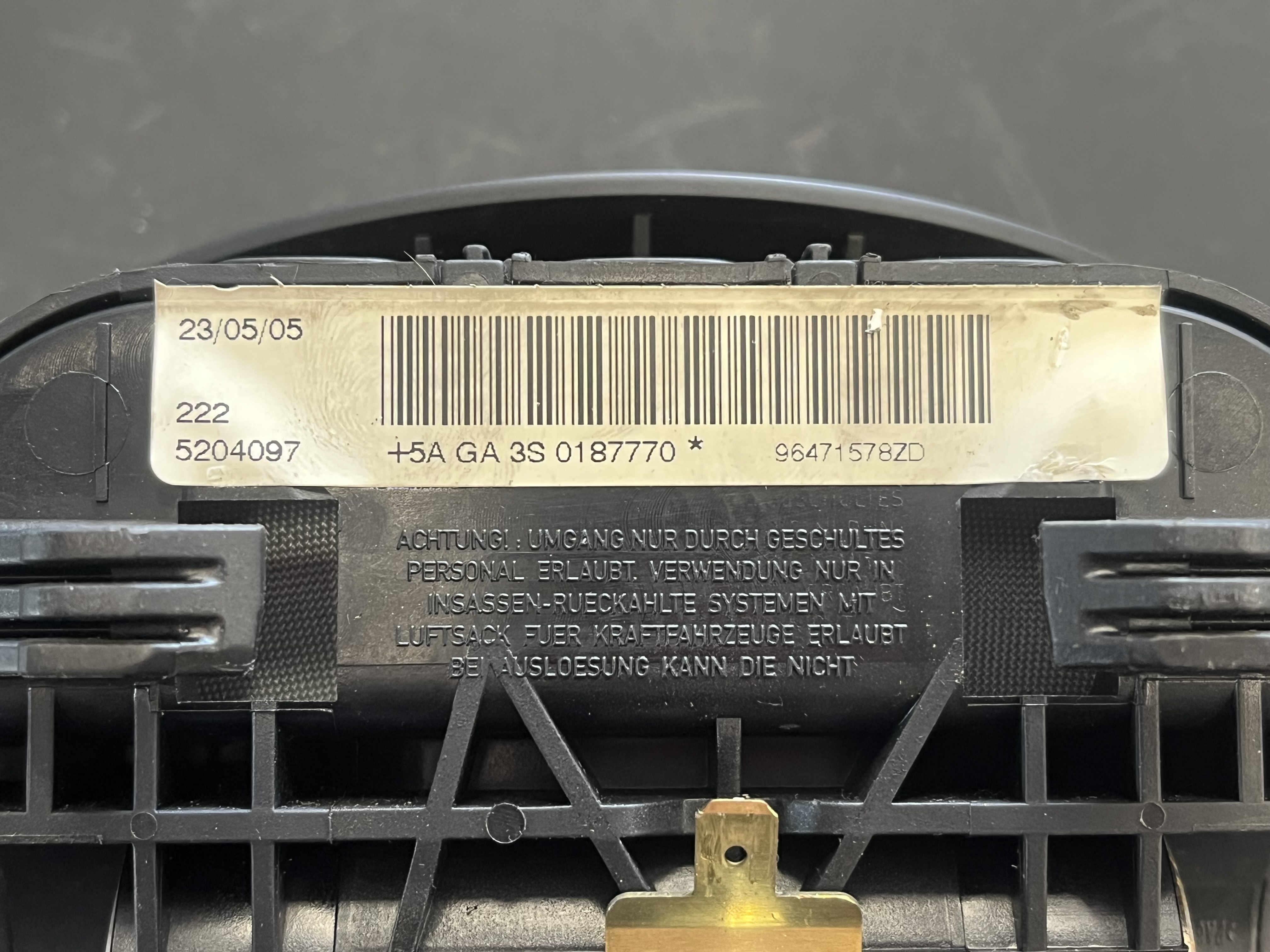 Airbag Citroën C4 96471578ZD