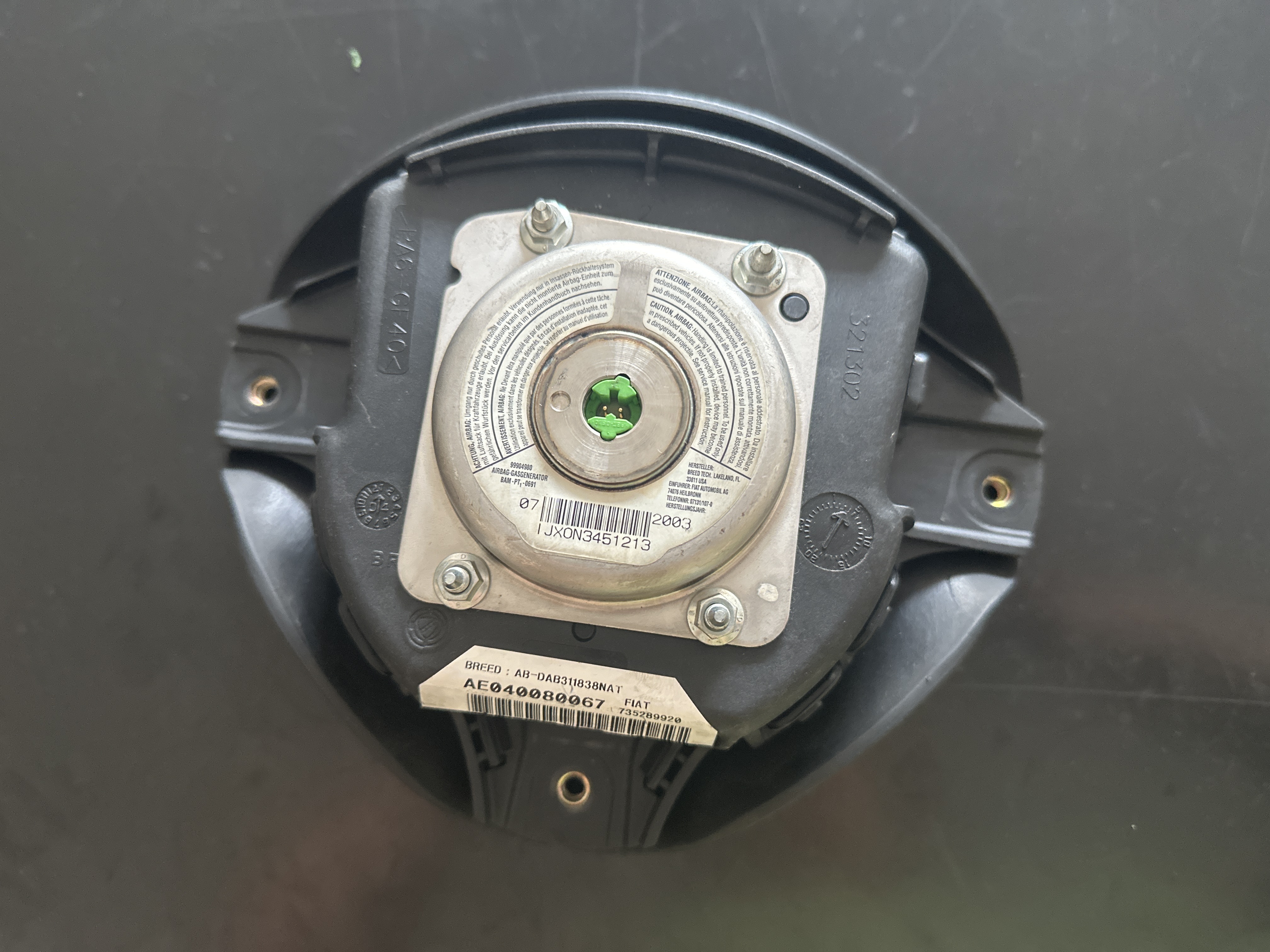 Airbag du volant alfa Romeo 147 735289921