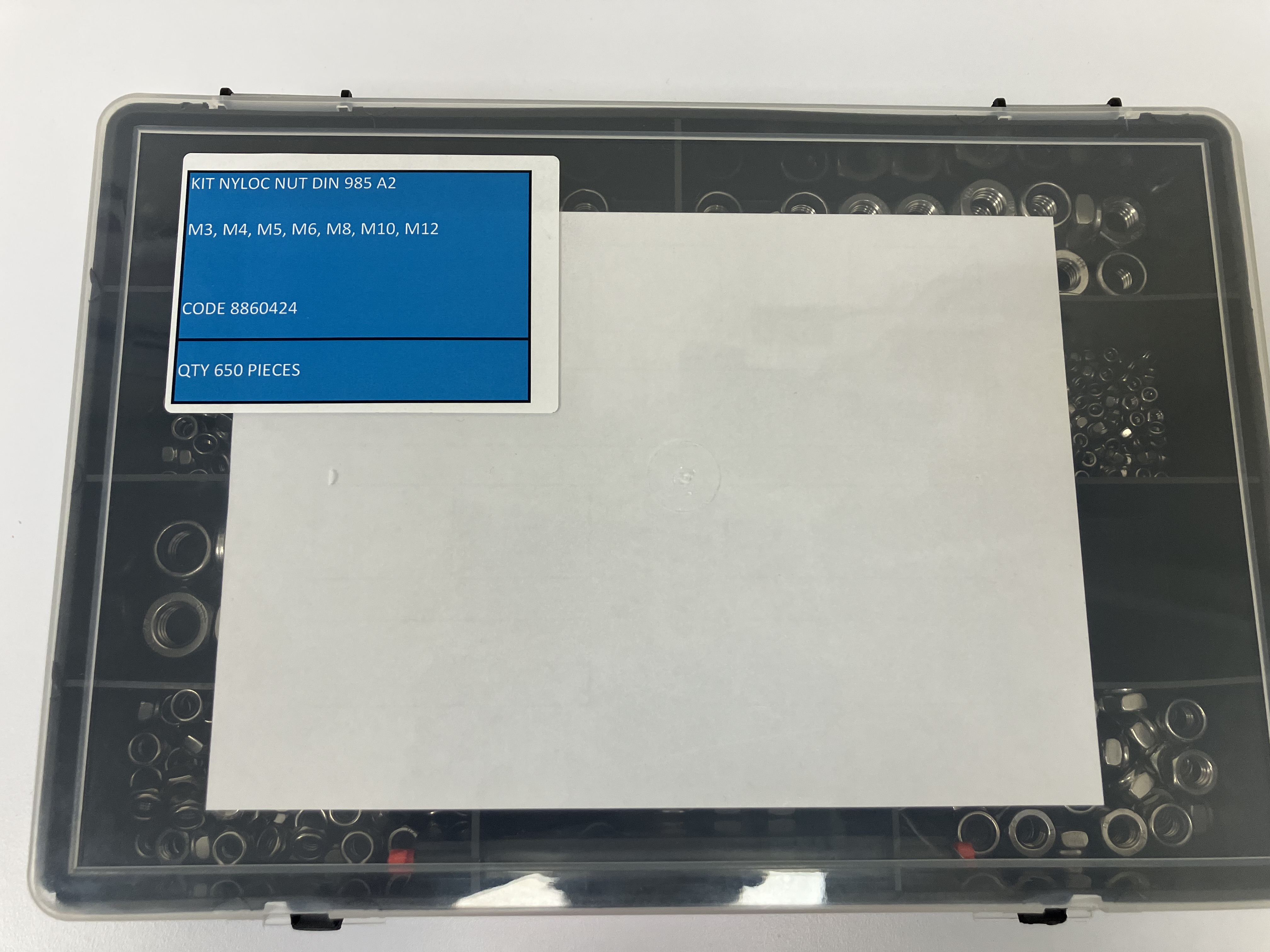 KIT NYLOC NUT DIN 985 A2, 650 pieces - P/N 8860424