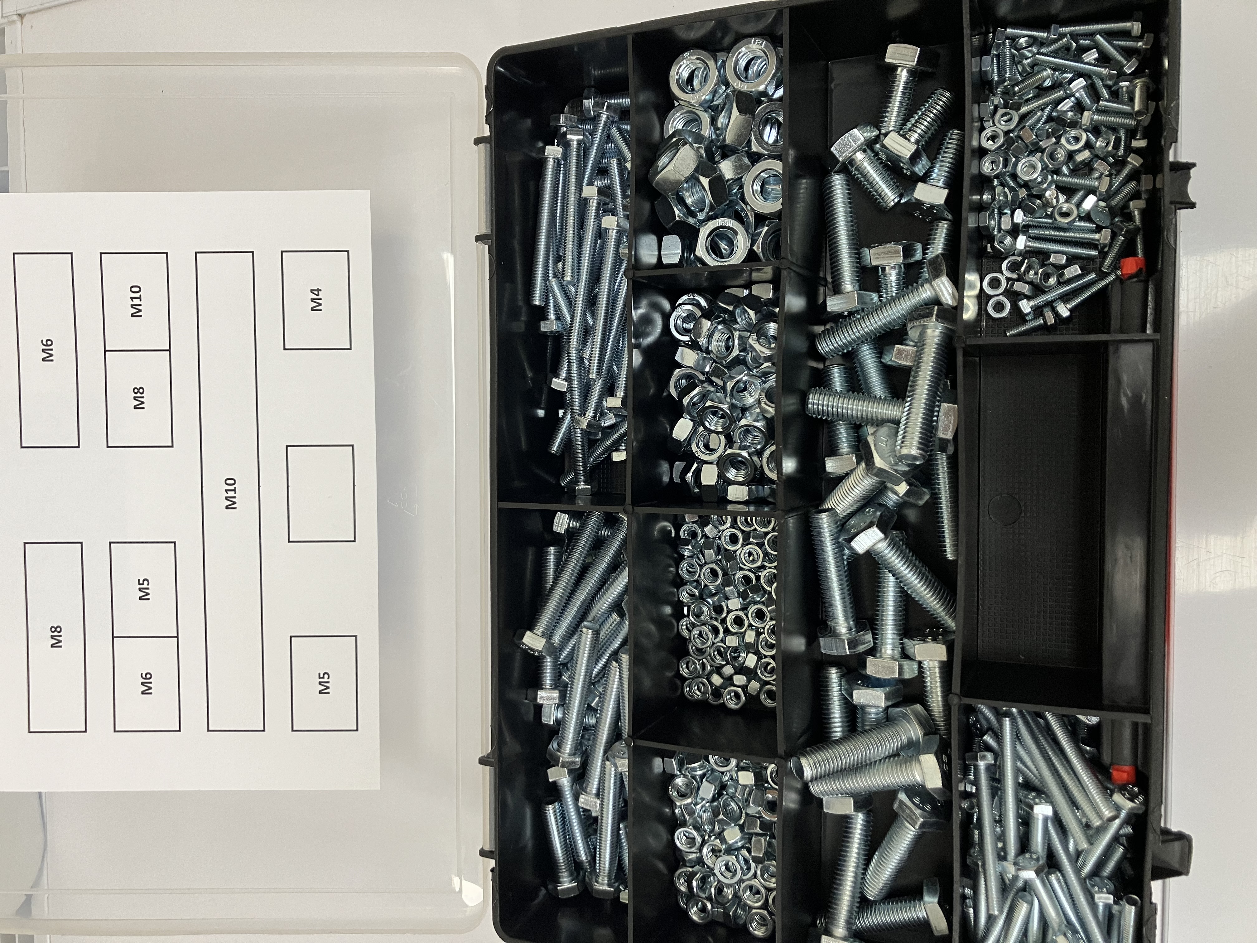 KIT METRIC HEX SETS 8.8 AND NUTS BZP (724 pieces) - P/N 105863B