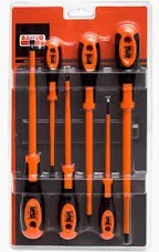Bahco 620-6 6 Piece VDE Insulated Screwdriver Set Slotted & Phillips