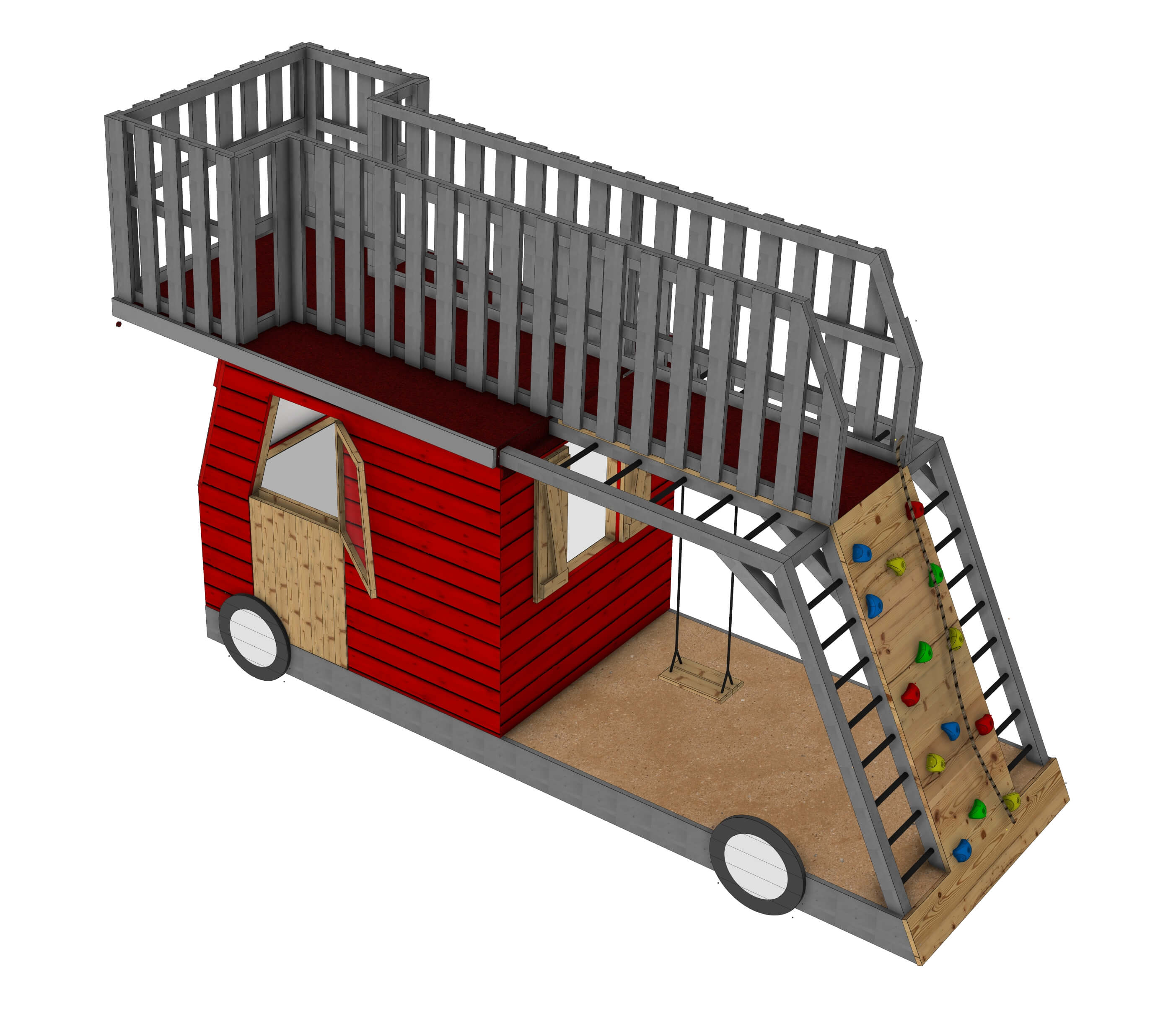 Plan pour cabane d'enfant: Le QG des pompiers