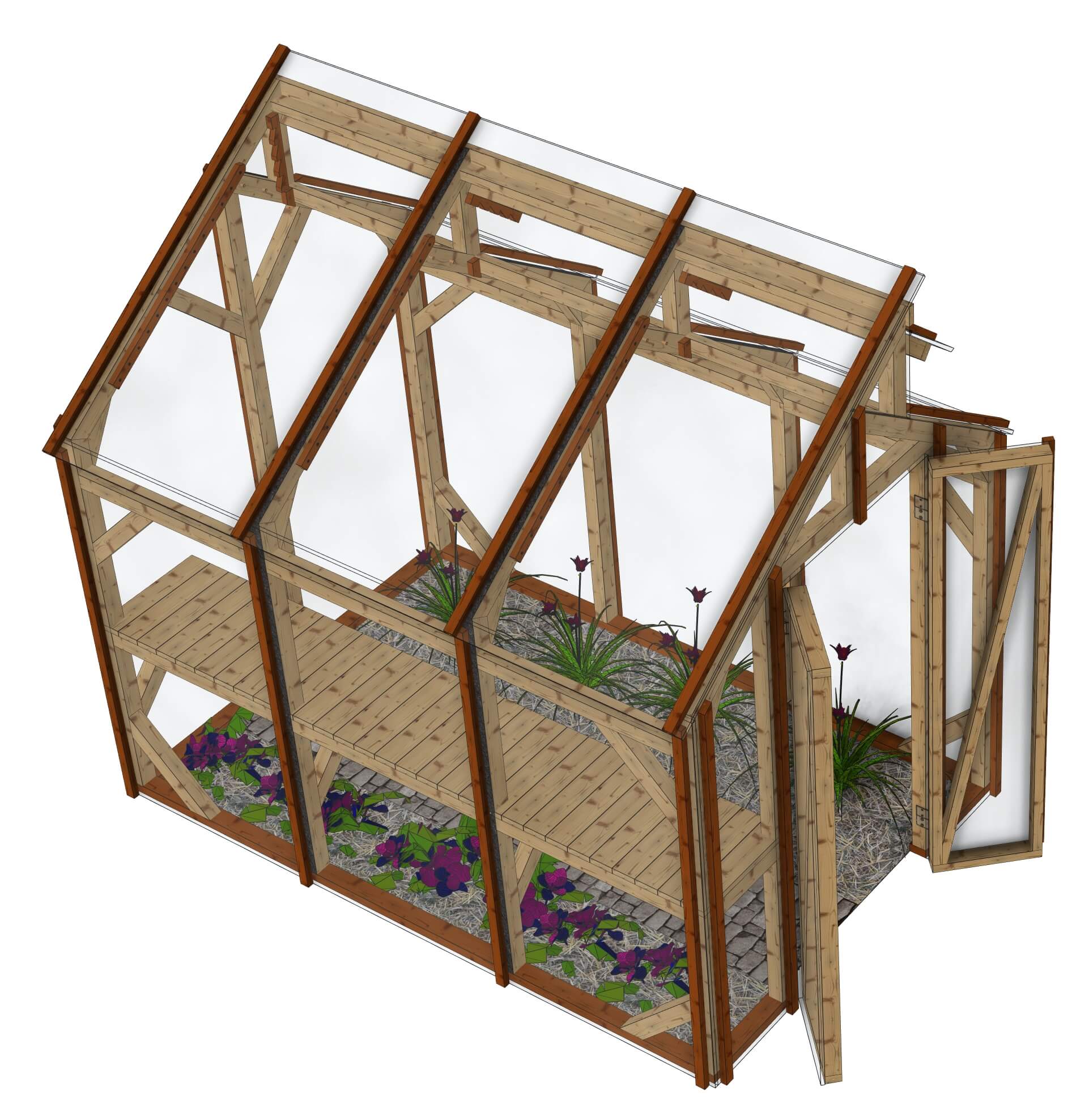 Petite serre de jardin: La Pousse Douce 2x3m