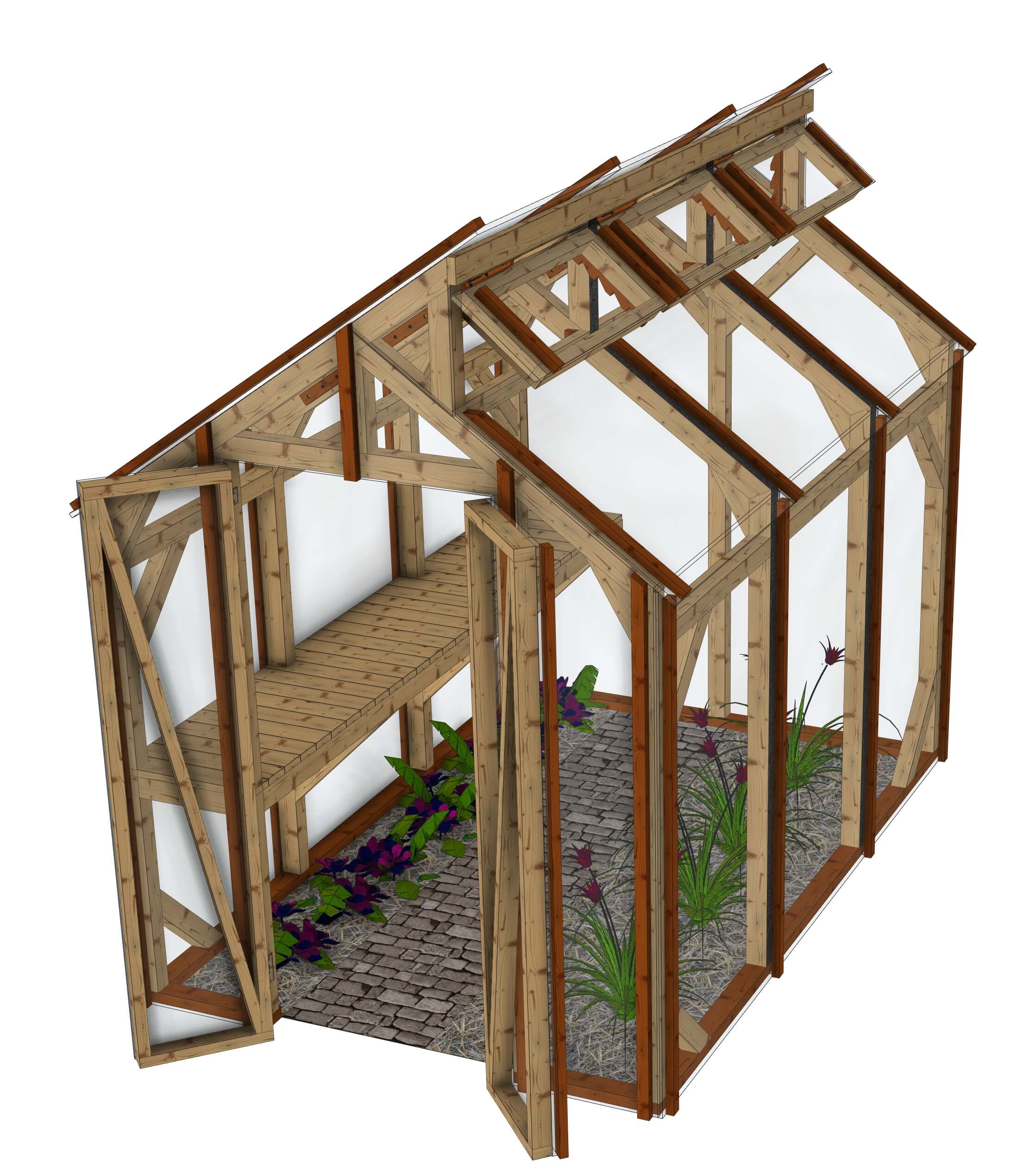 Petite serre de jardin: La Pousse Douce 2x3m