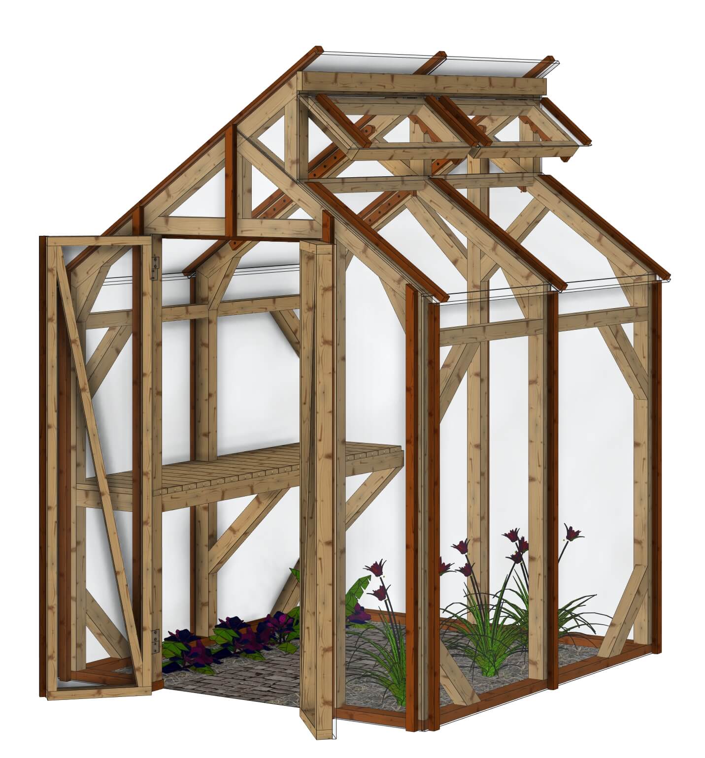 Petite serre de jardin: La Pousse Douce 2x2m