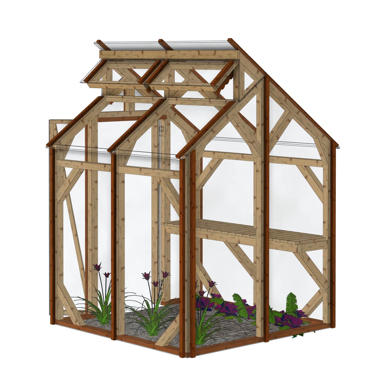 Petite serre de jardin: La Pousse Douce 2x2m