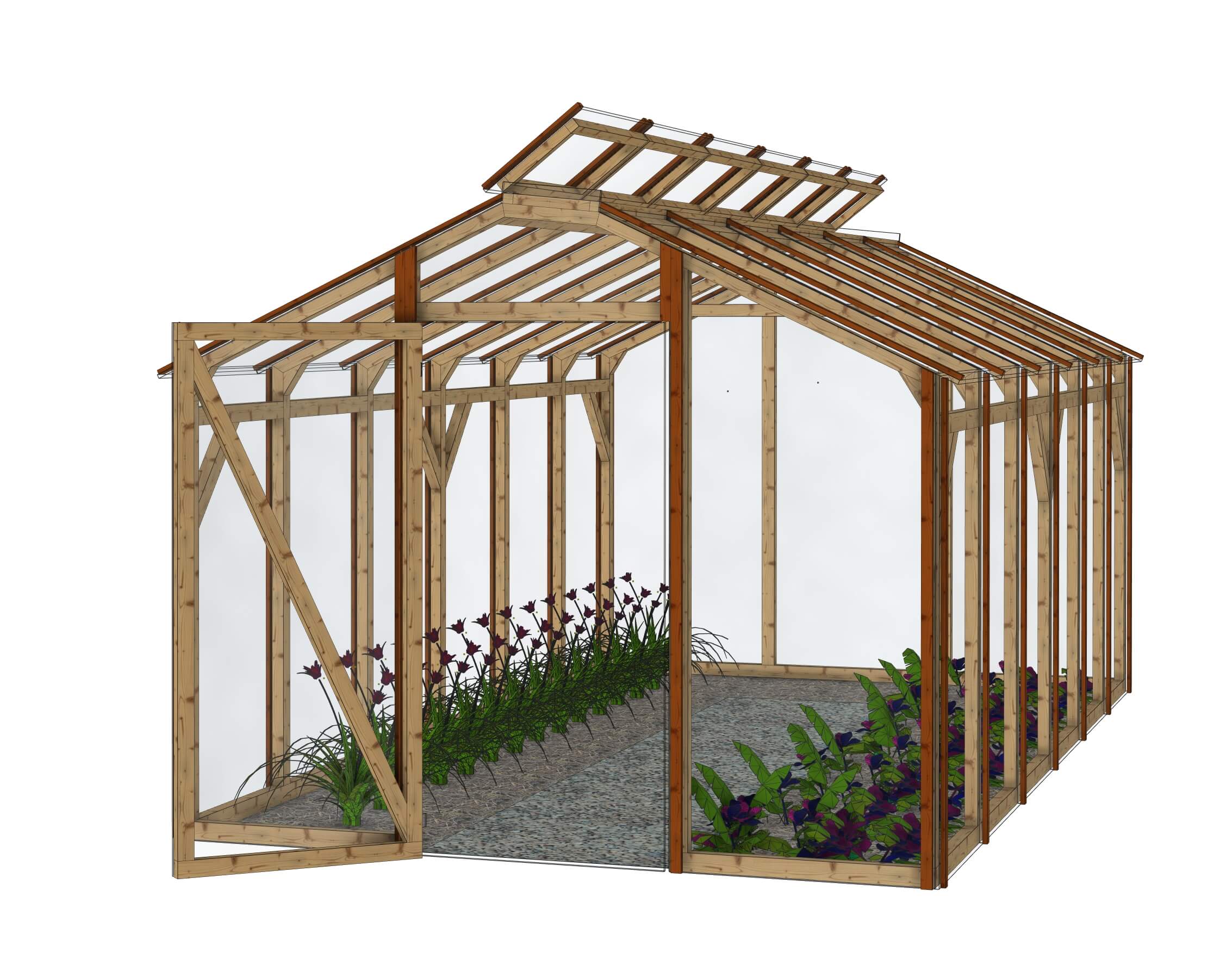 Serre de jardin polycarbonate: La Belle Saison 3x6m