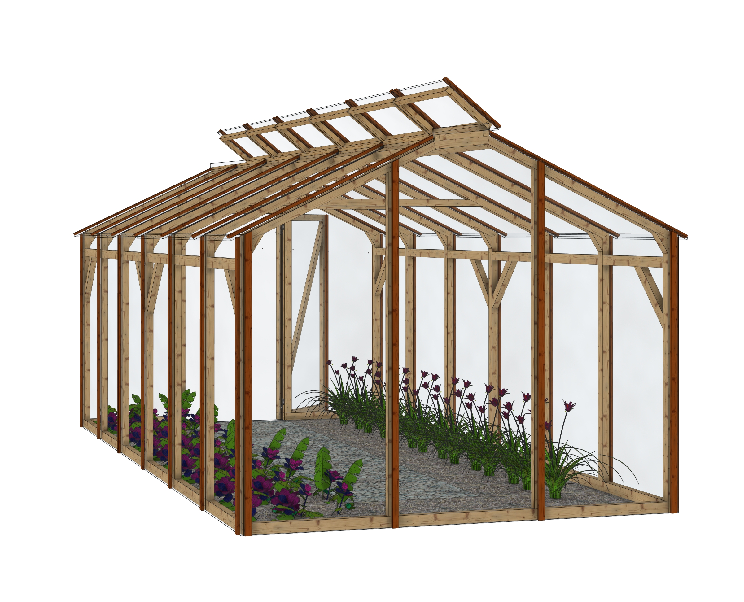 Serre de jardin polycarbonate: La Belle Saison 3x6m
