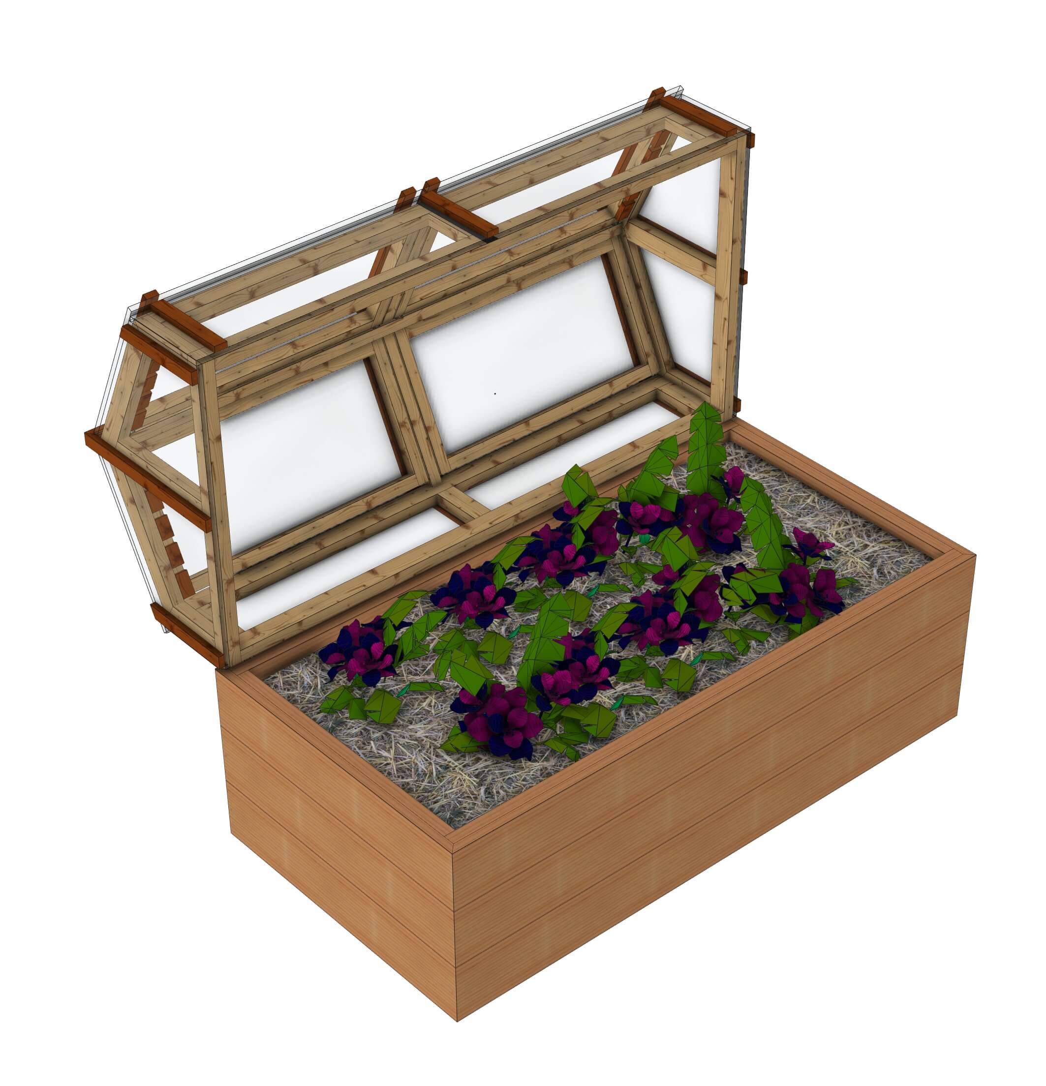 Mini serre de jardin / Châssis: Les Petites Pousses 2x1m