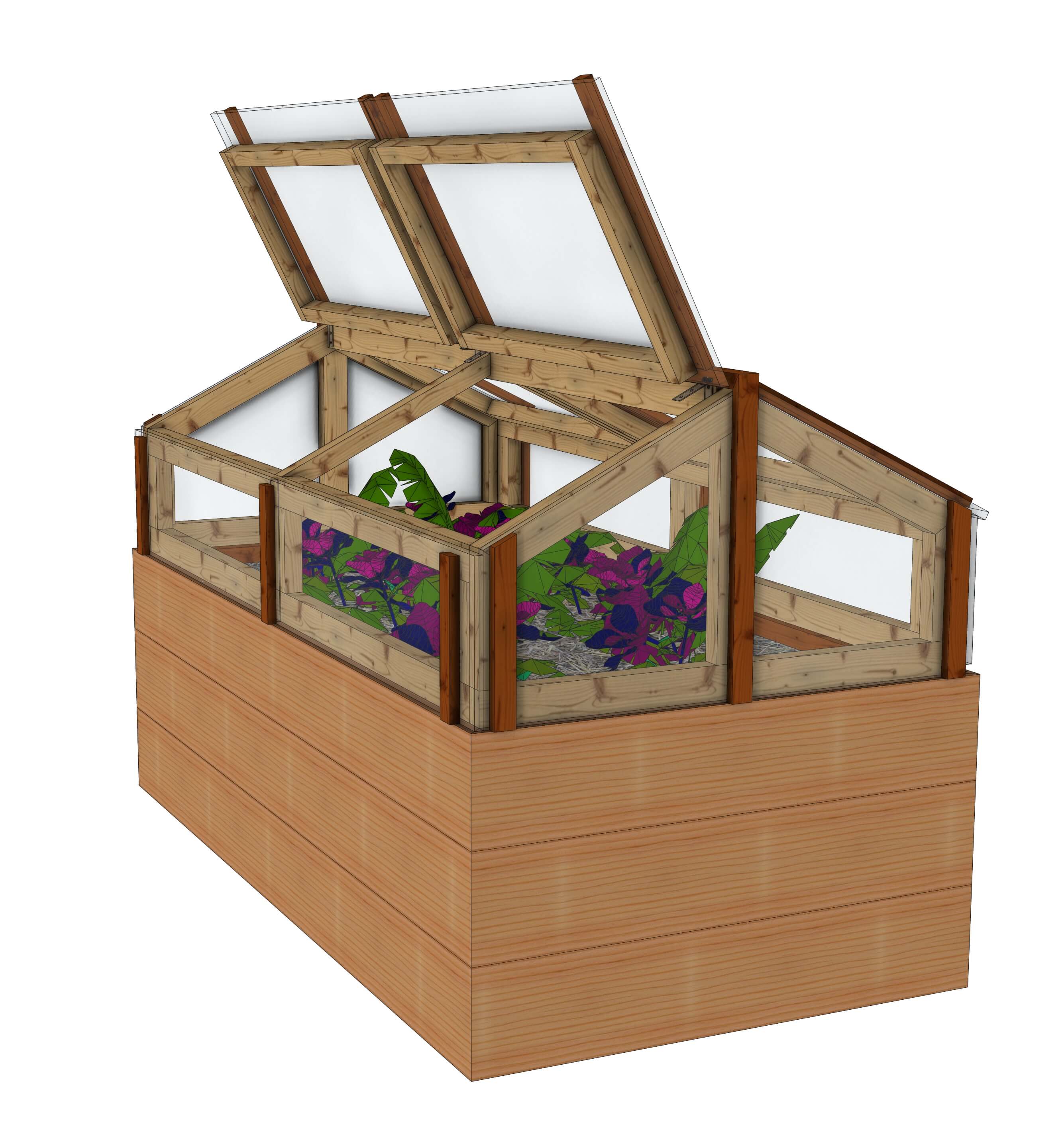 Mini serre de jardin / Châssis: Les Petites Pousses 2x1m