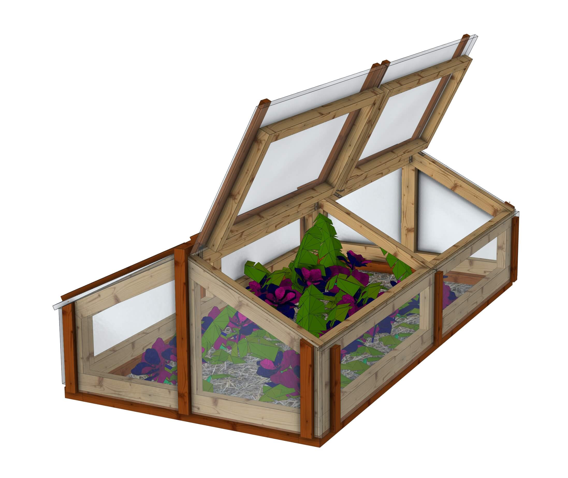 Mini serre de jardin / Châssis: Les Petites Pousses 2x1m