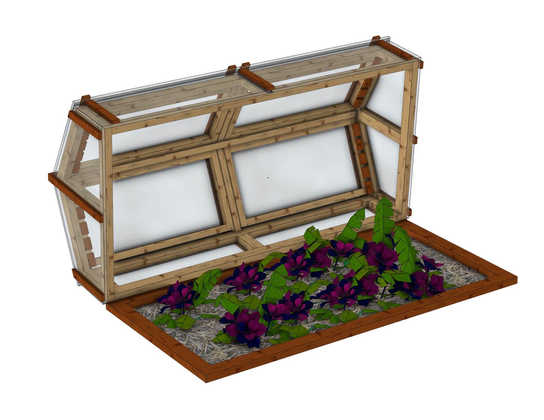 Mini serre de jardin / Châssis: Les Petites Pousses 2x1m