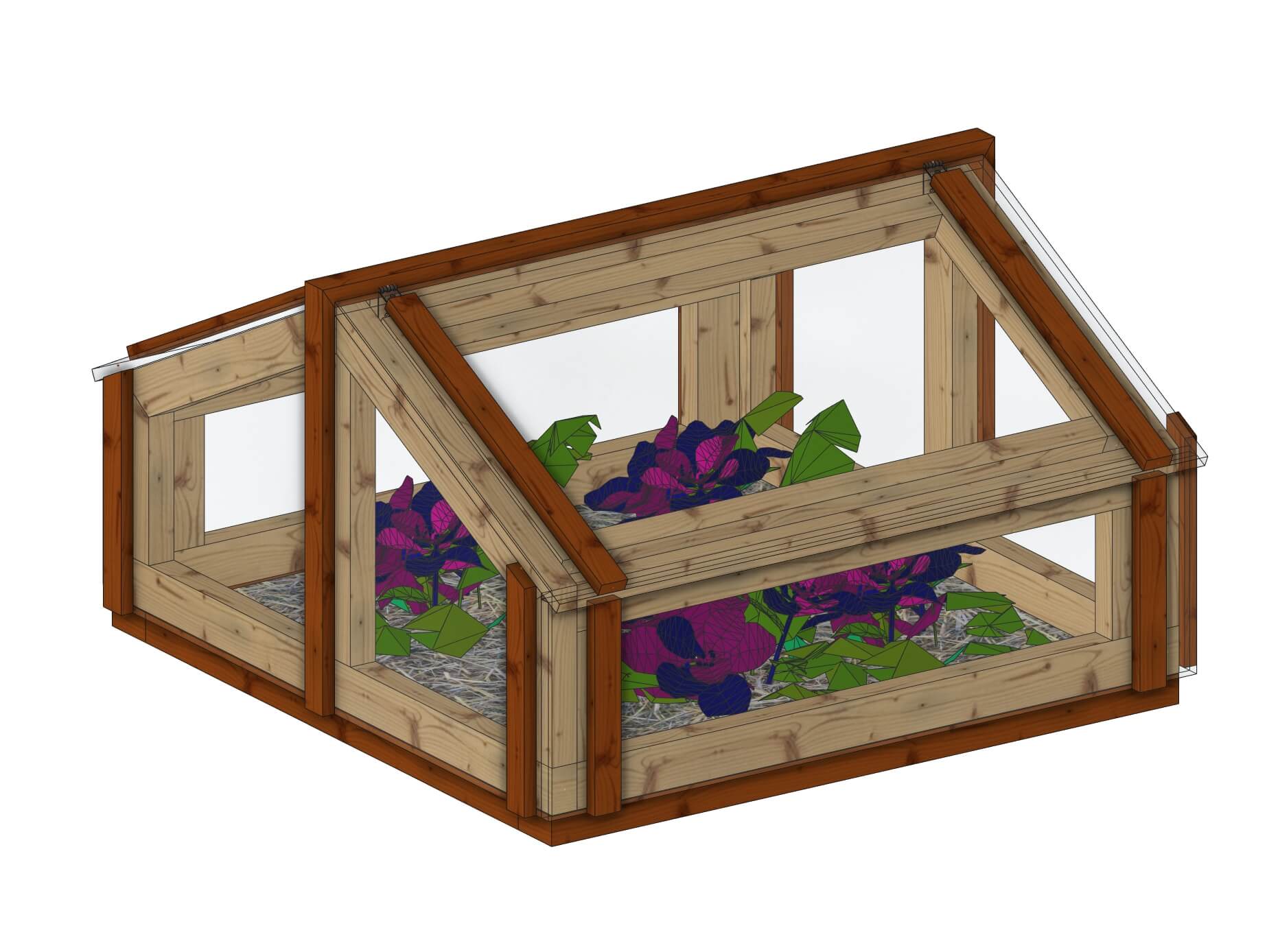Mini serre de jardin / Châssis: Les Petites Pousses 1x1m