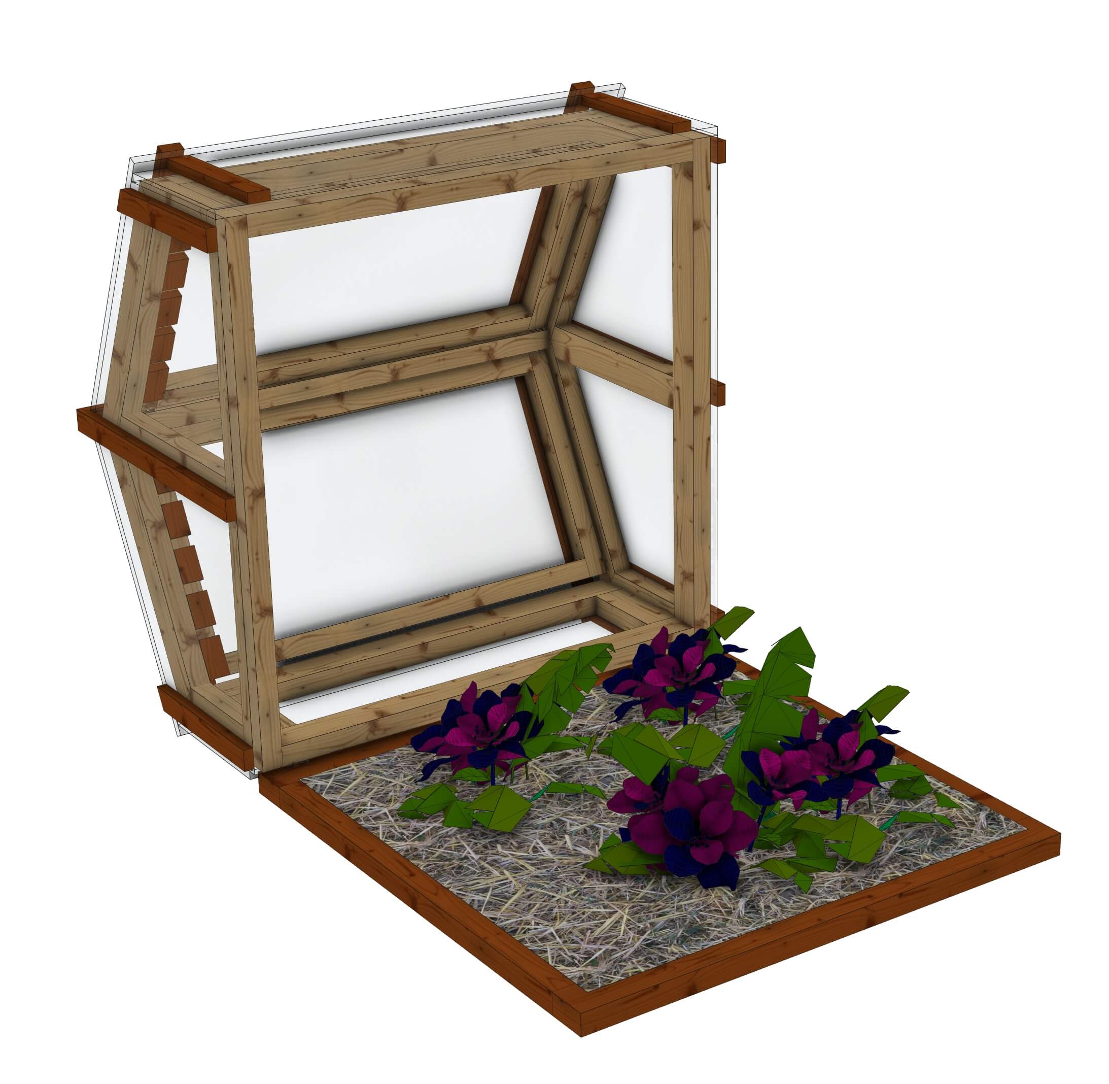 Mini serre de jardin / Châssis: Les Petites Pousses 1x1m