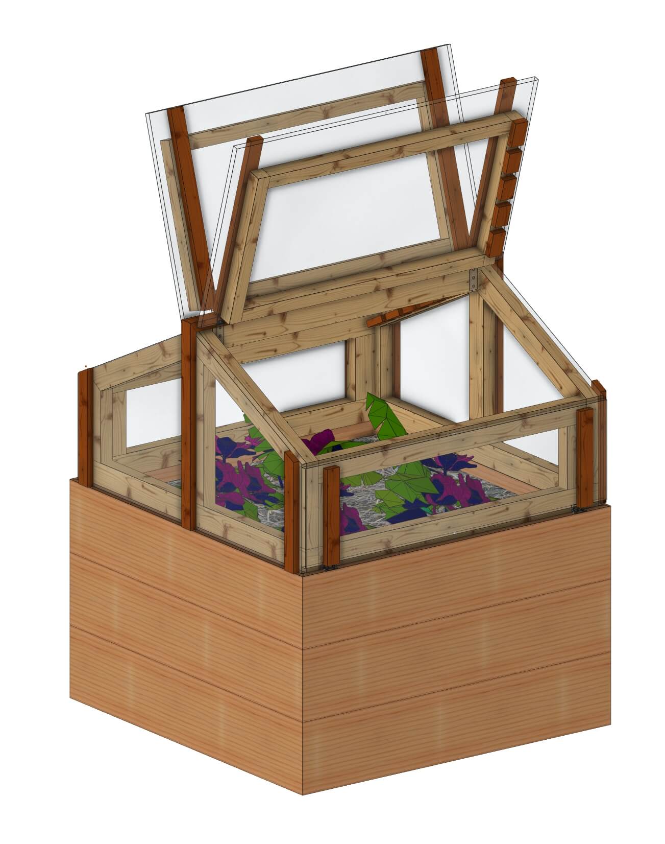 Mini serre de jardin / Châssis: Les Petites Pousses 1x1m