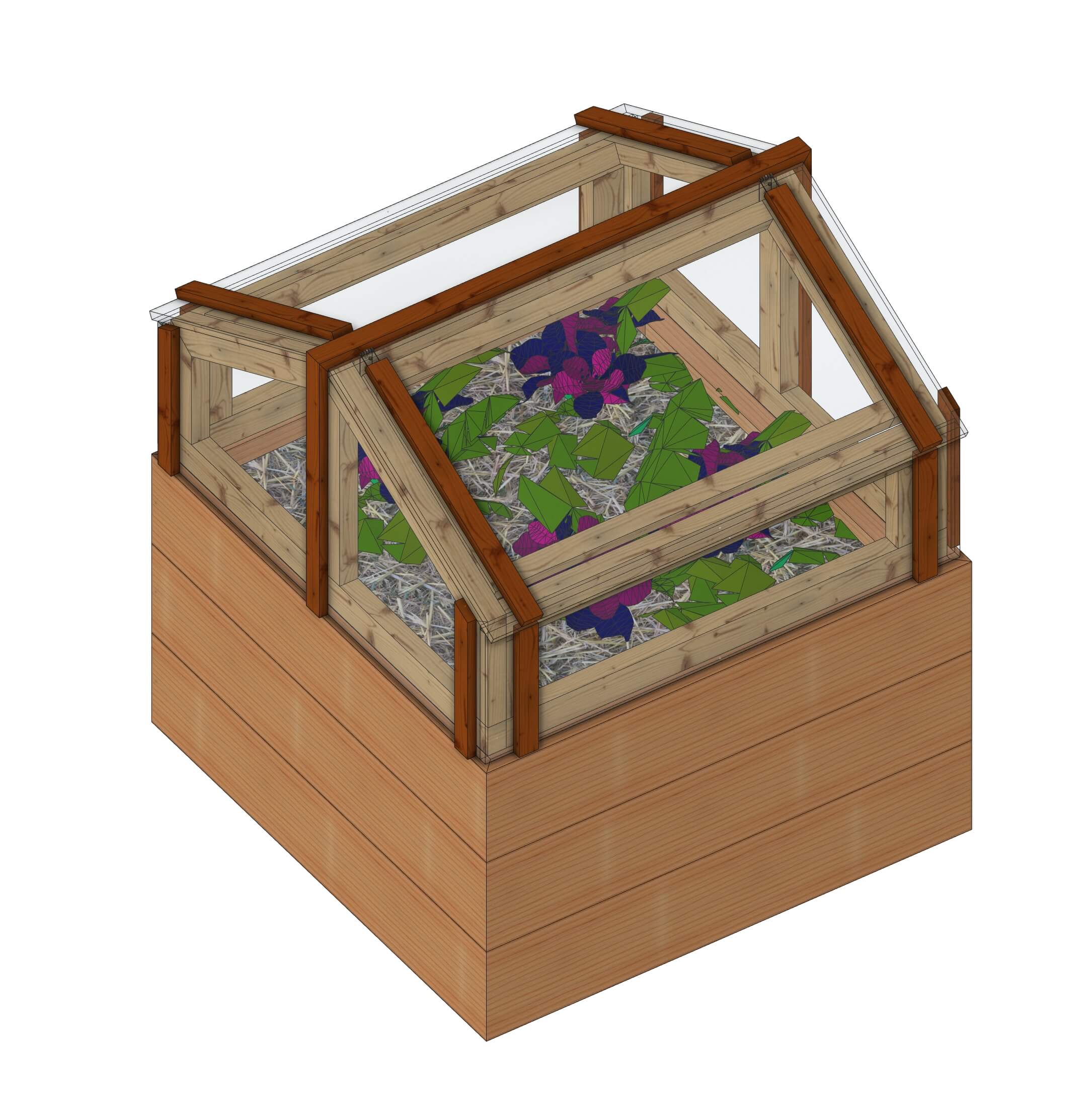 Mini serre de jardin / Châssis: Les Petites Pousses 1x1m