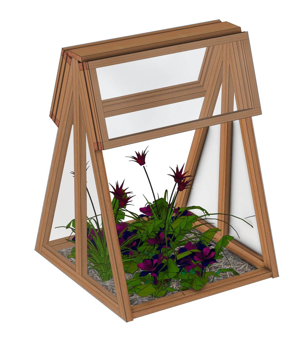 Mini serre de jardin  / Châssis: Le Natur'A 1x1m