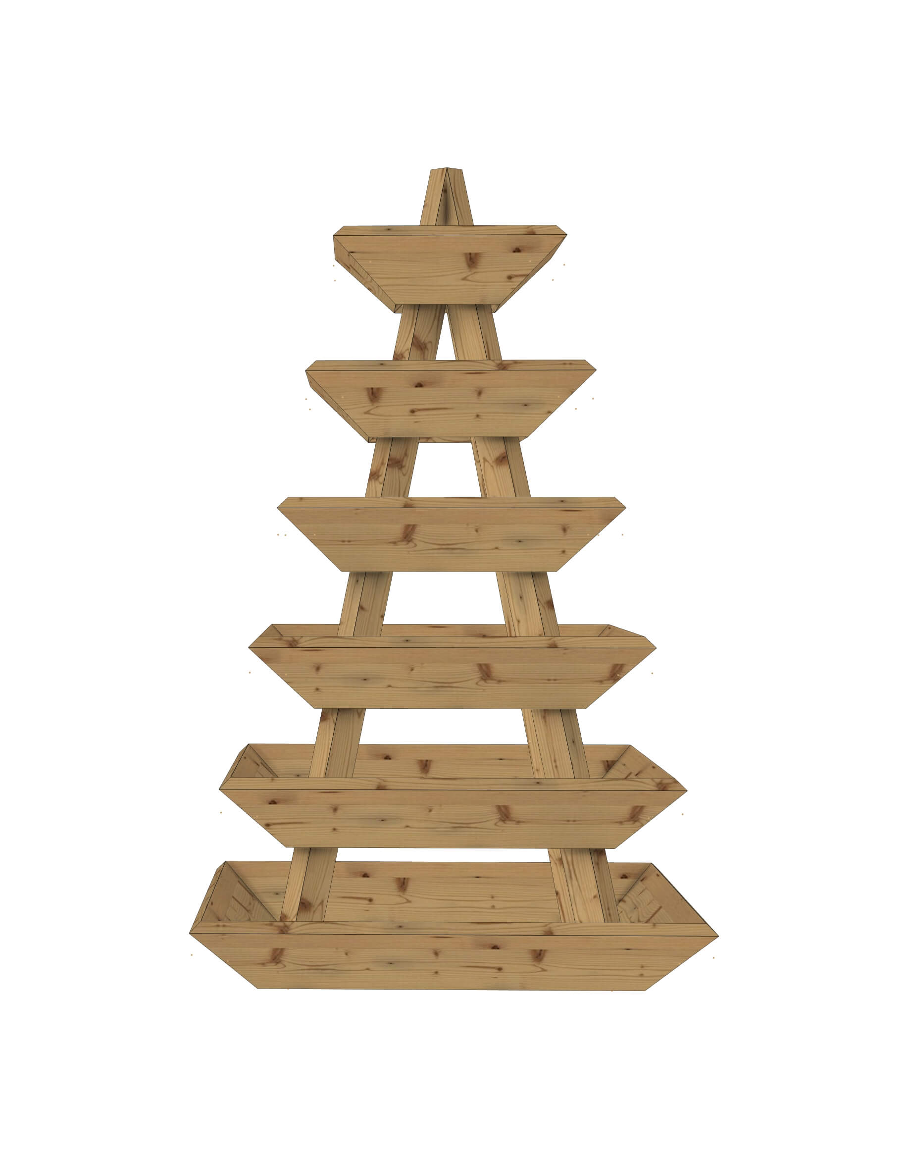 Jardinière en bois : Pyramide Végétale 0.85x1.4m