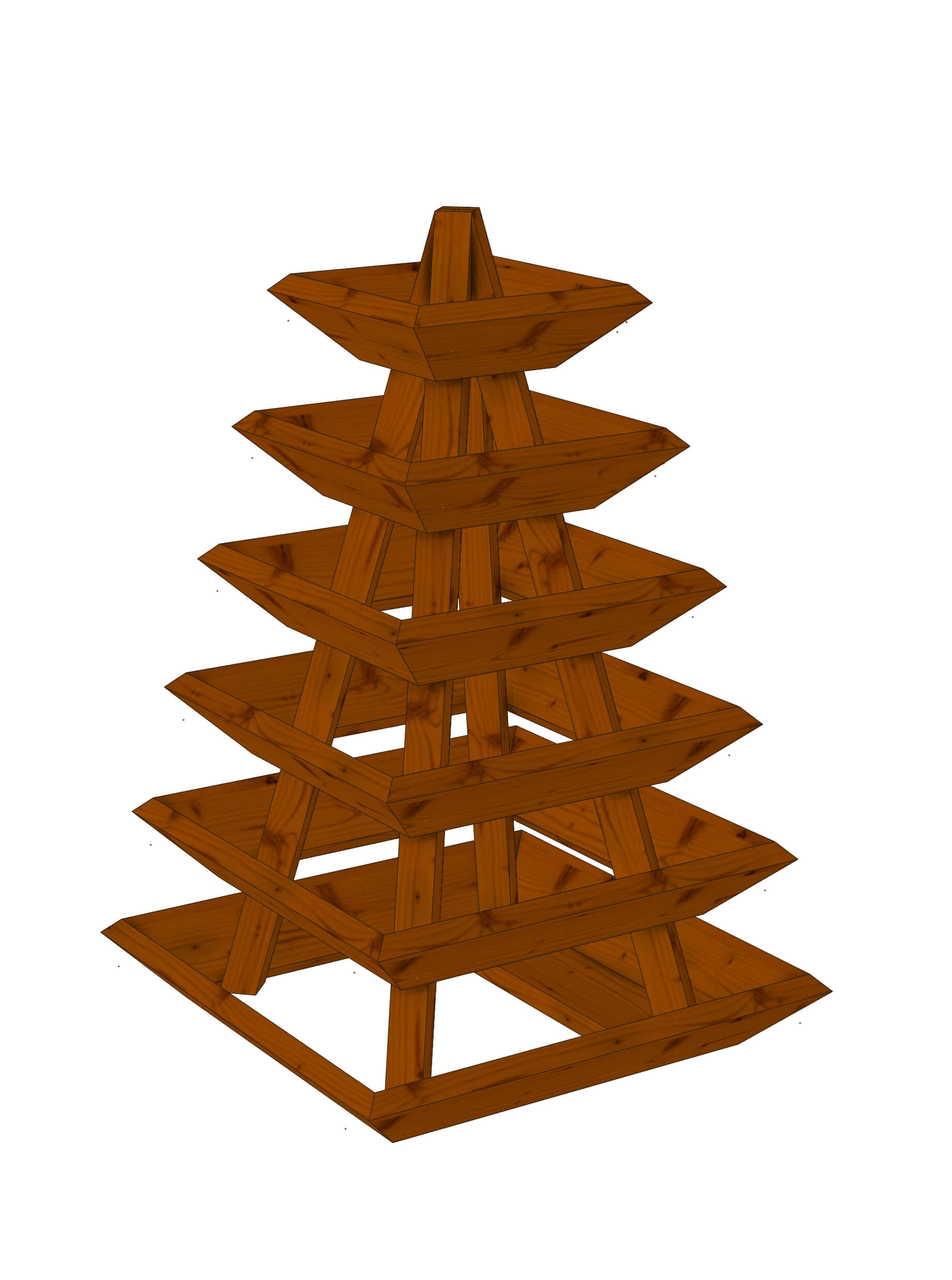 Jardinière en bois : Pyramide Végétale 0.6x0.95m