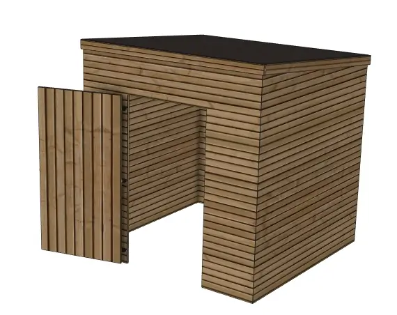 Plan abri de jardin 5m² : Le Quatre bois