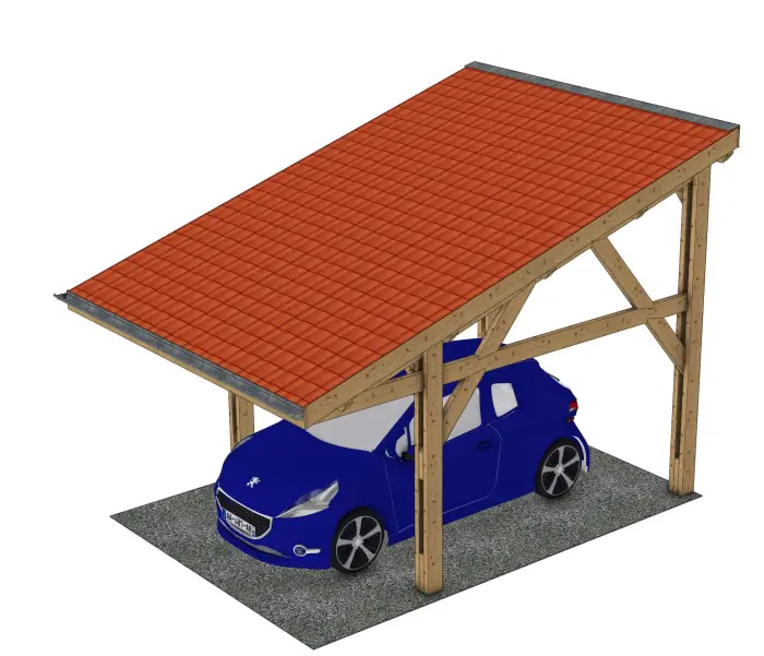 Plan carport bois : L'Epure