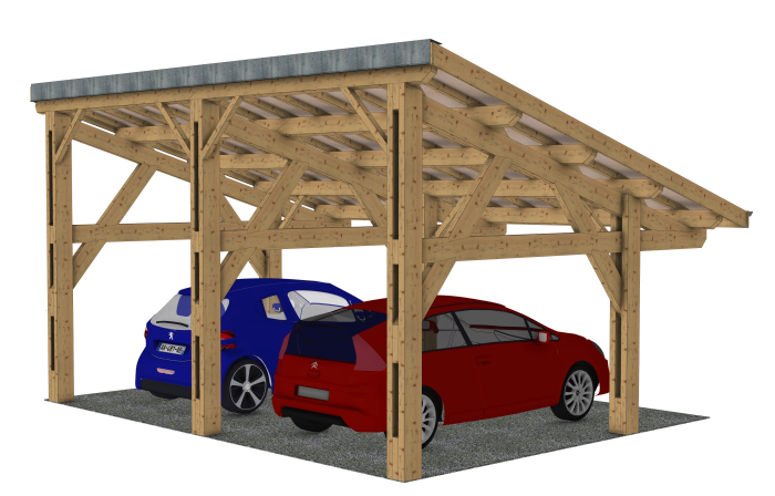 Plan carport bois : L'Epure Duo