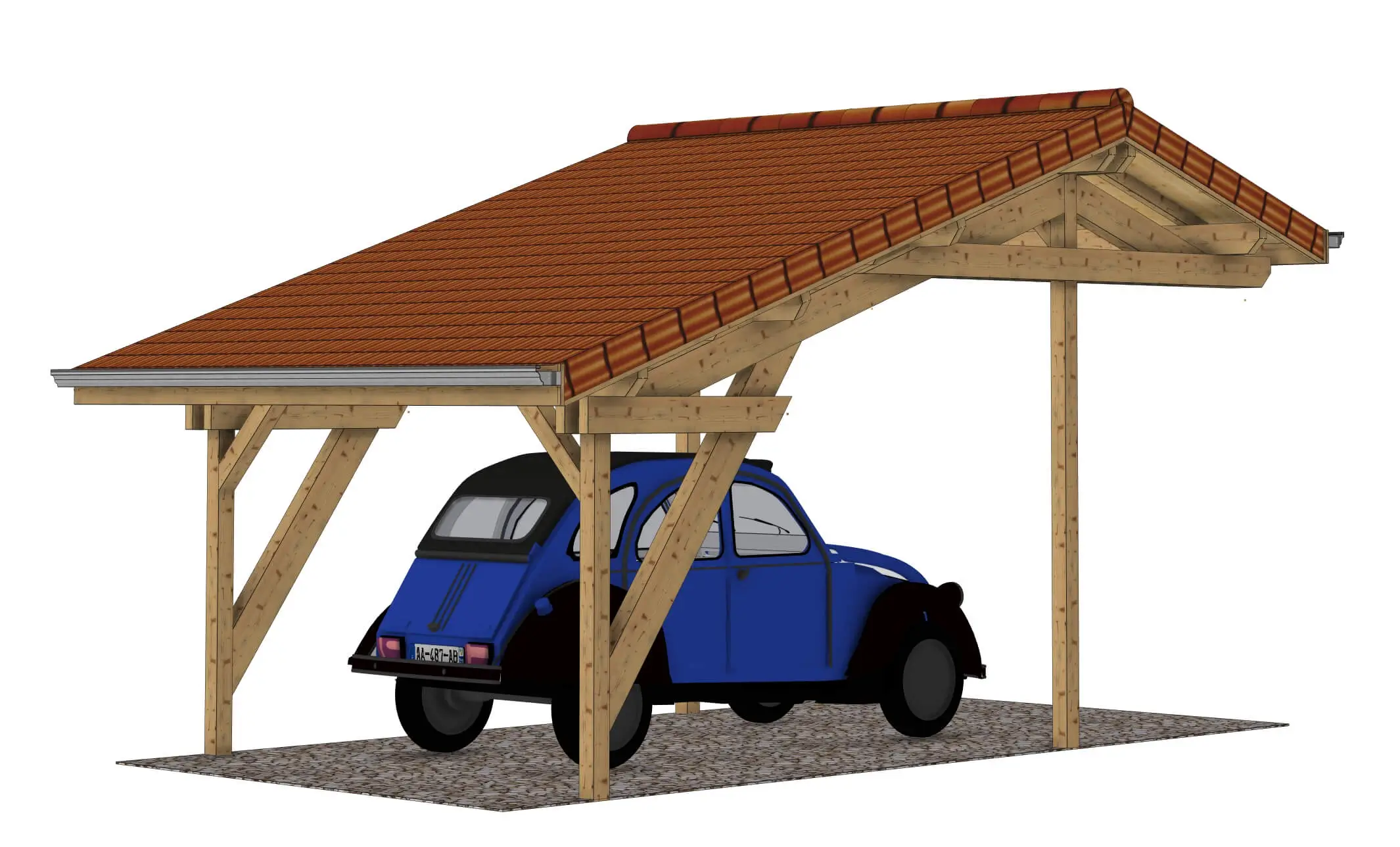 Plan carport bois  : L'Asymétrik