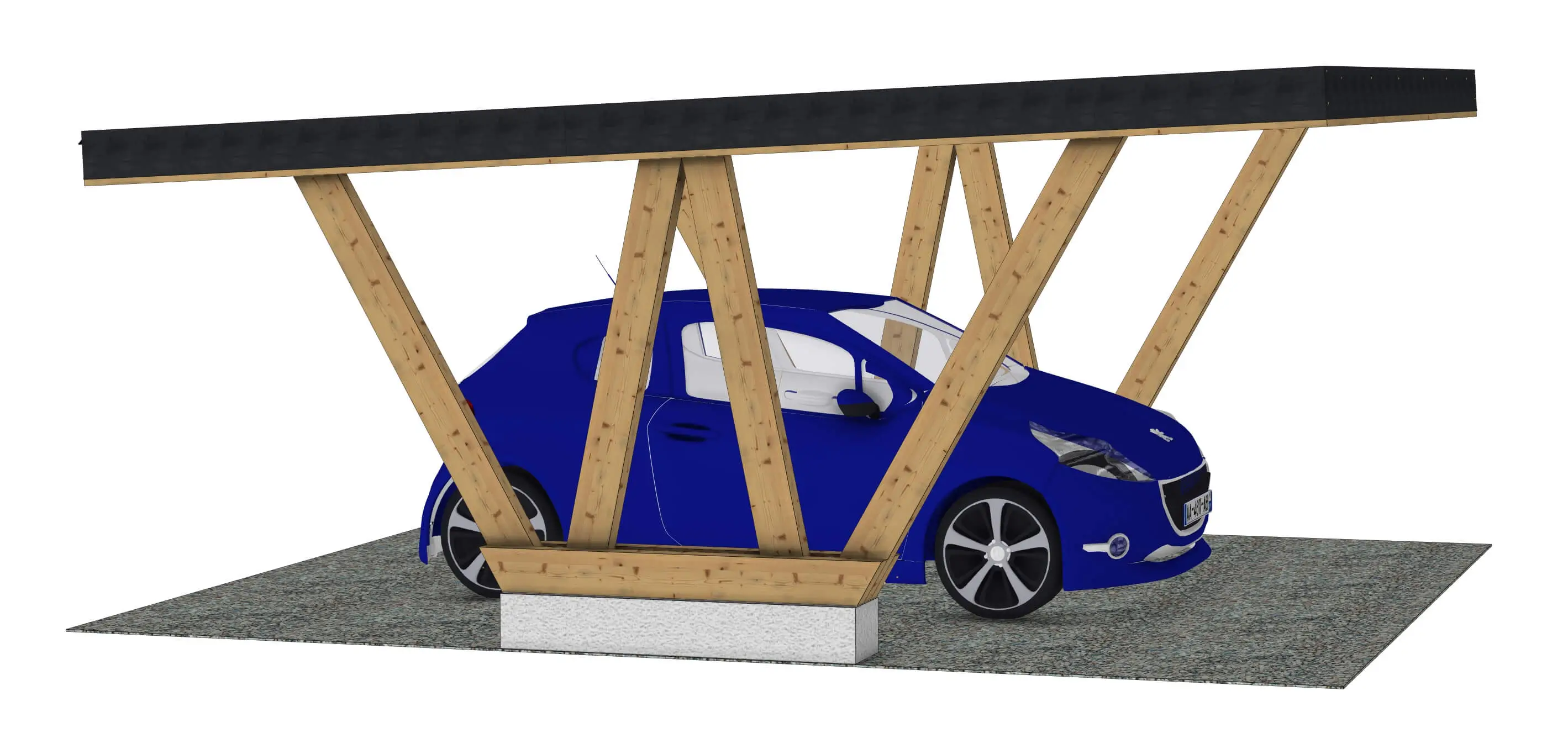 Plan carport bois : L'Horizon