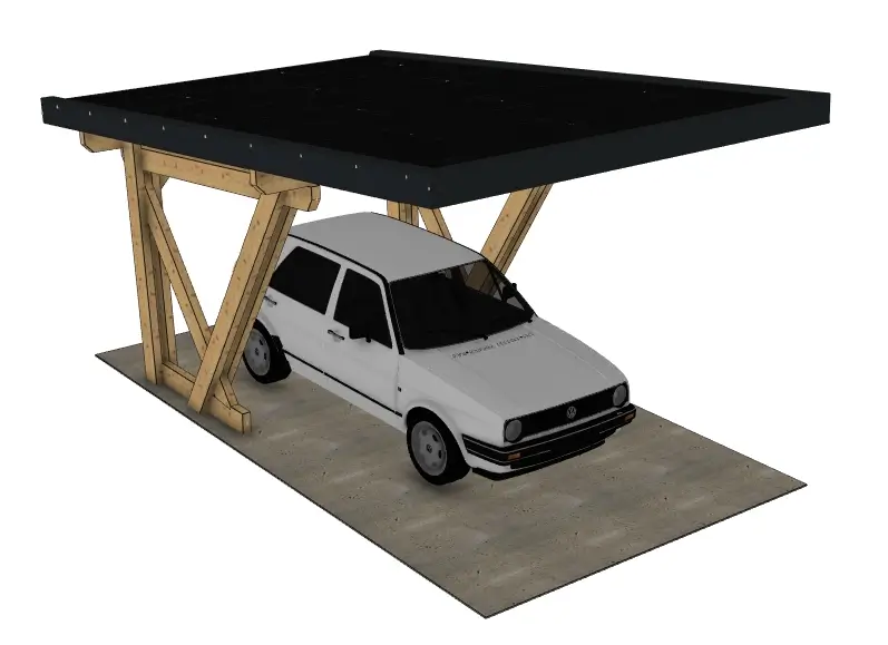 Plan carport bois : L'Atlas