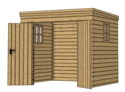 Plan abri de jardin 5 m² : Le Pratique