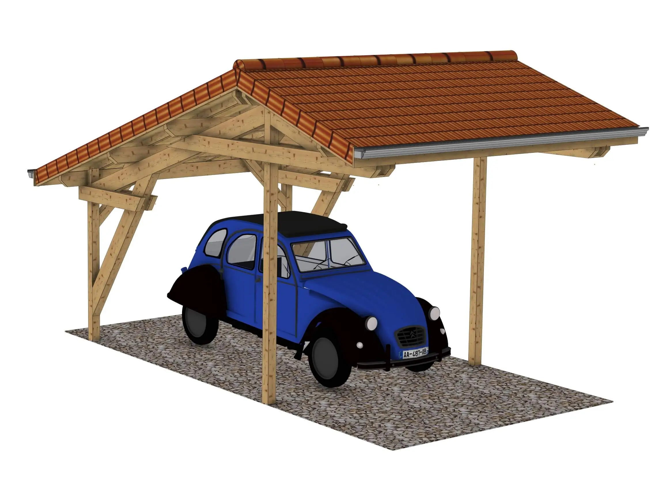 Plan carport bois  : L'Asymétrik