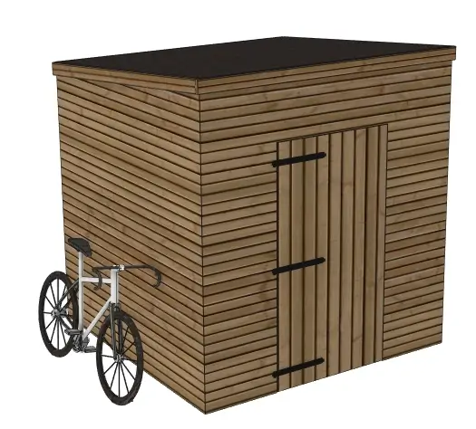 Plan abri de jardin 5m² : Le Quatre bois