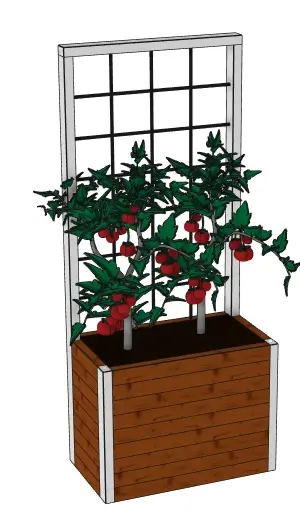 Plan jardinière bois pdf avec treillis : La Grimpante