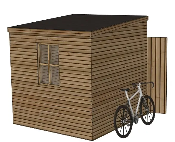 Plan abri de jardin 5m² : Le Quatre bois