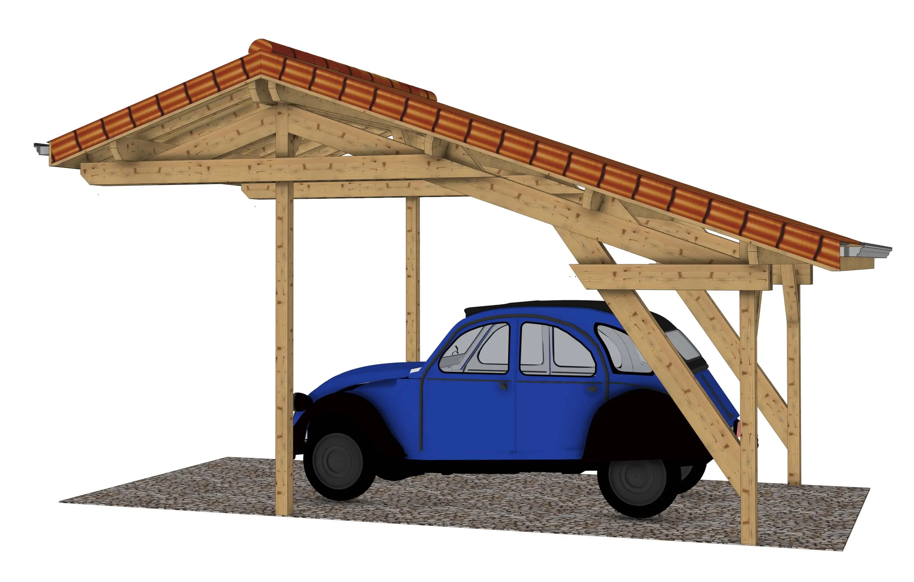 Plan carport bois  : L'Asymétrik