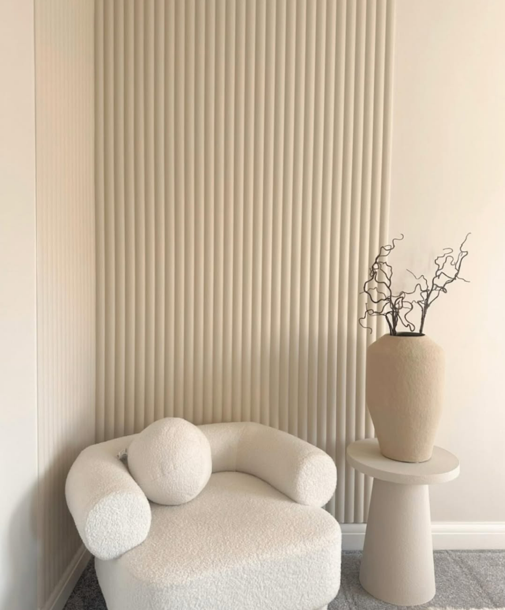 Panneau mural LINEA cannelés rond 3D 