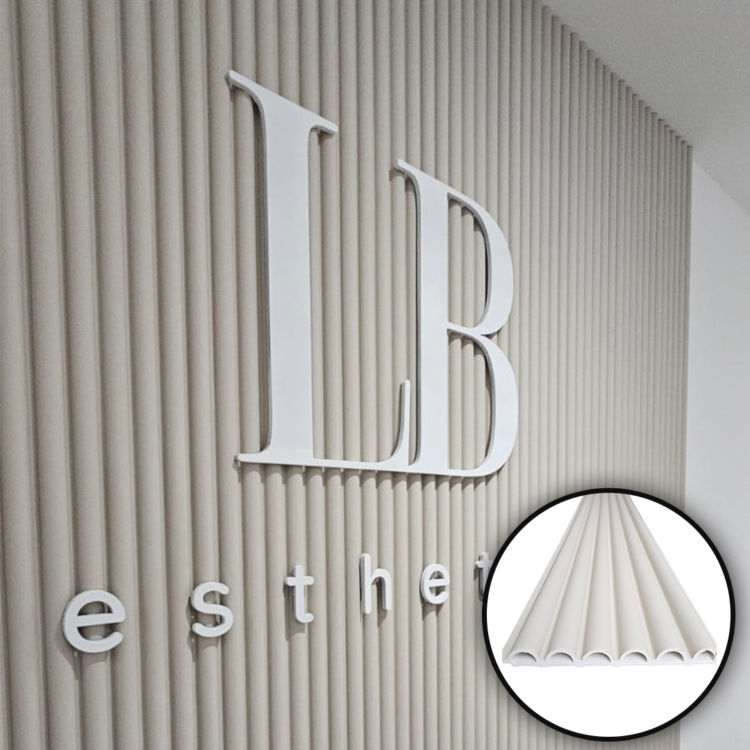 Panneau mural LINEA cannelés rond 3D 