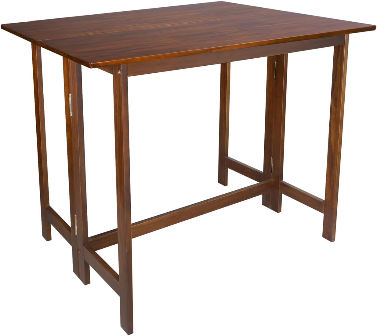 Solid Wood Flip-Top Folding Console to Dining Convertible Table