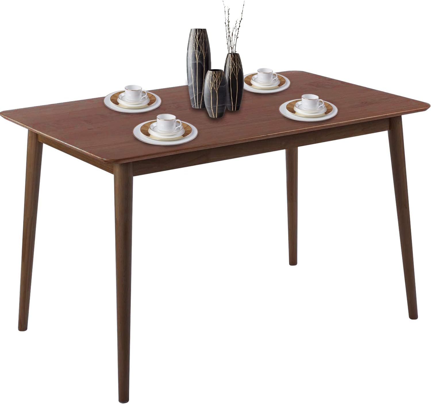 Dining Table Kitchen Table 47" Dining Room Table Small Kitchen Table for Small Spaces Table Modern Home Furniture Dinner Table Rectangular (Espresso)