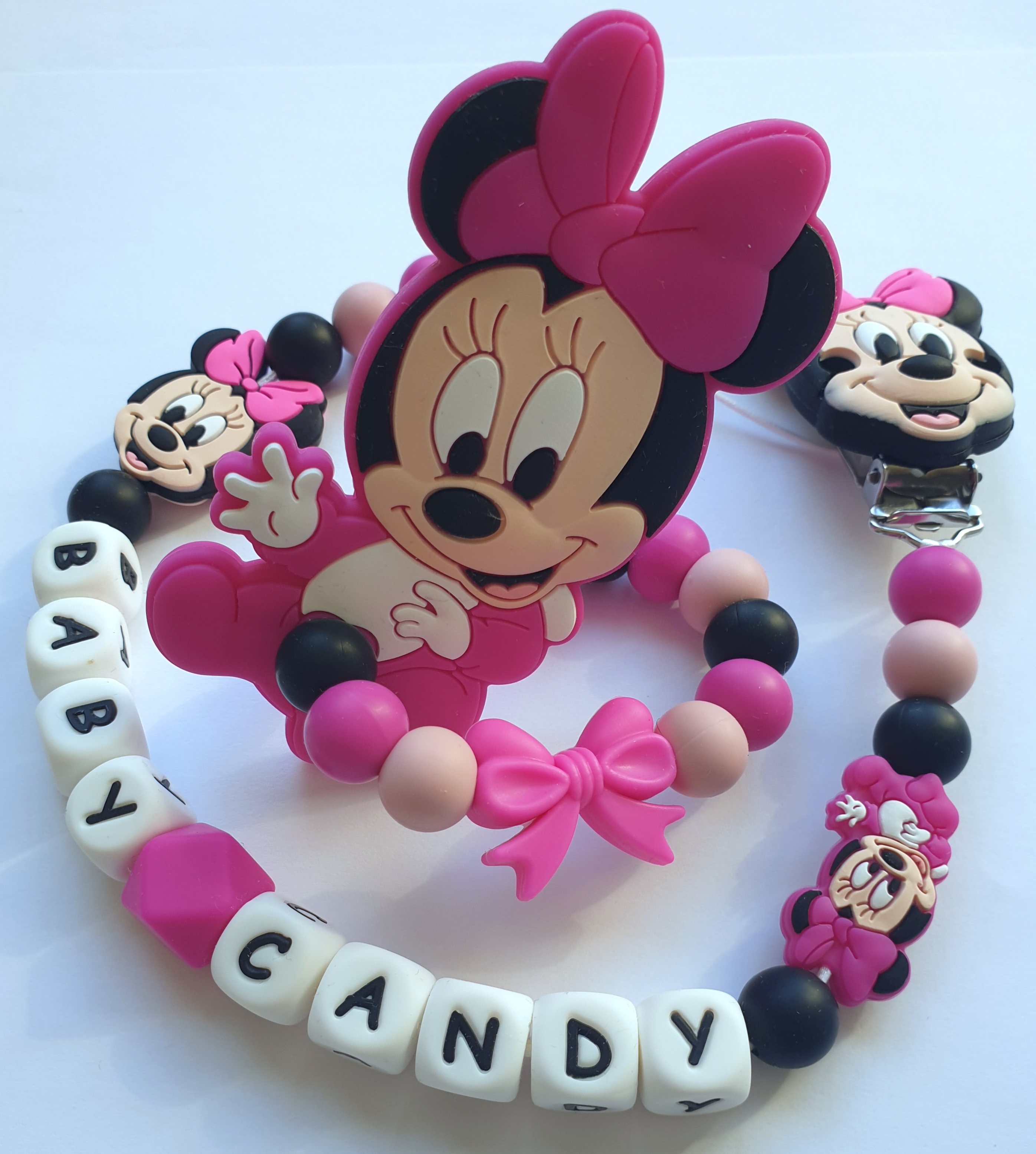 Baby Candy čiulptuko laikiklis ir kramtukas su apyranke