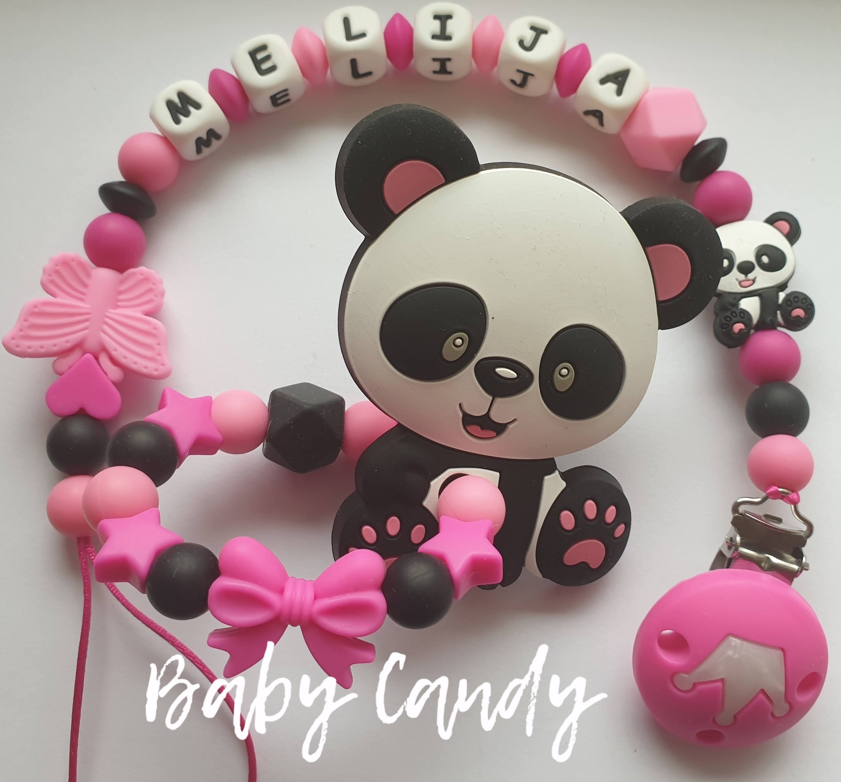Baby Candy čiulptuko laikiklis ir kramtukas su apyranke