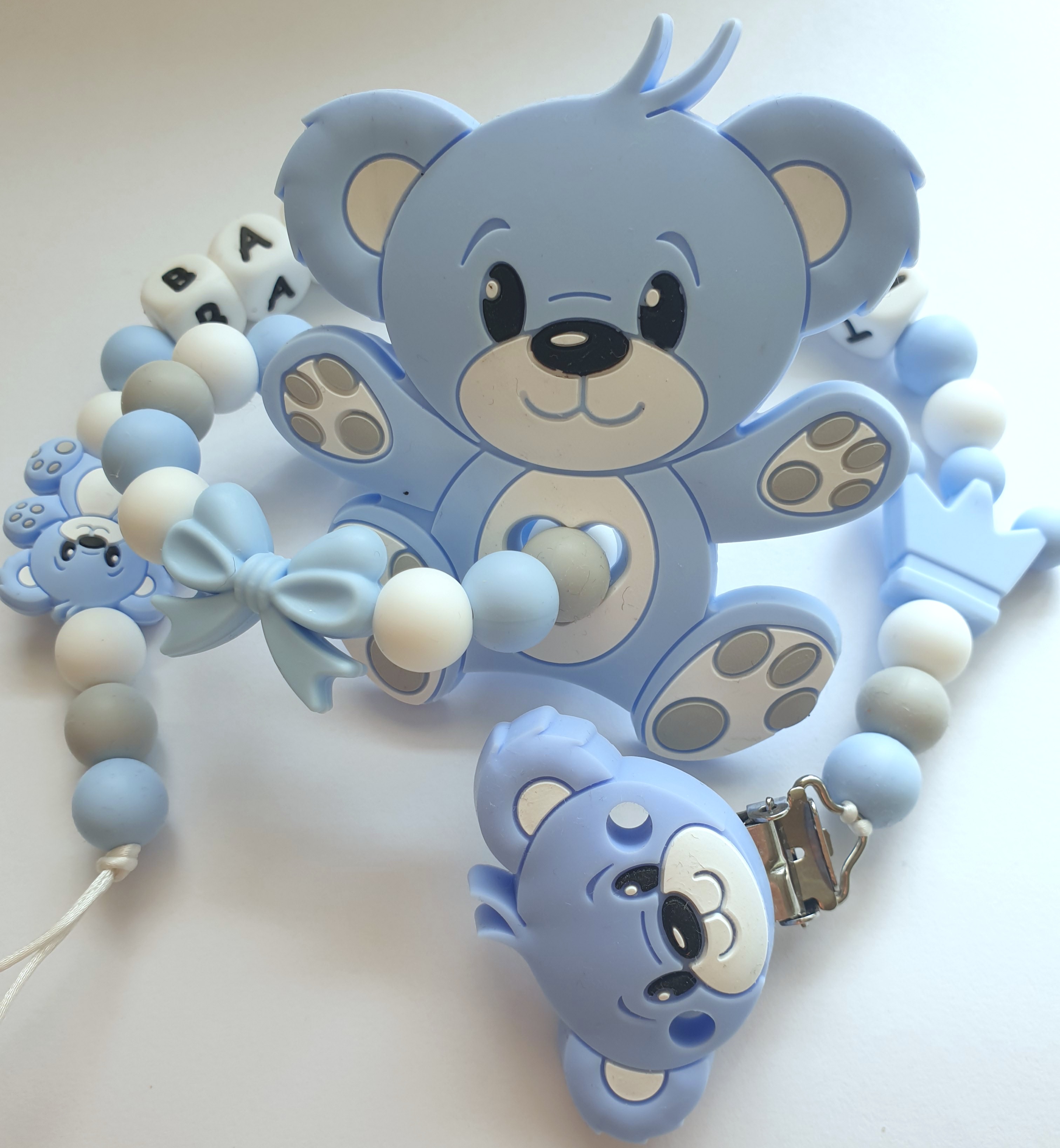 Baby Candy čiulptuko laikiklis ir kramtukas su apyranke