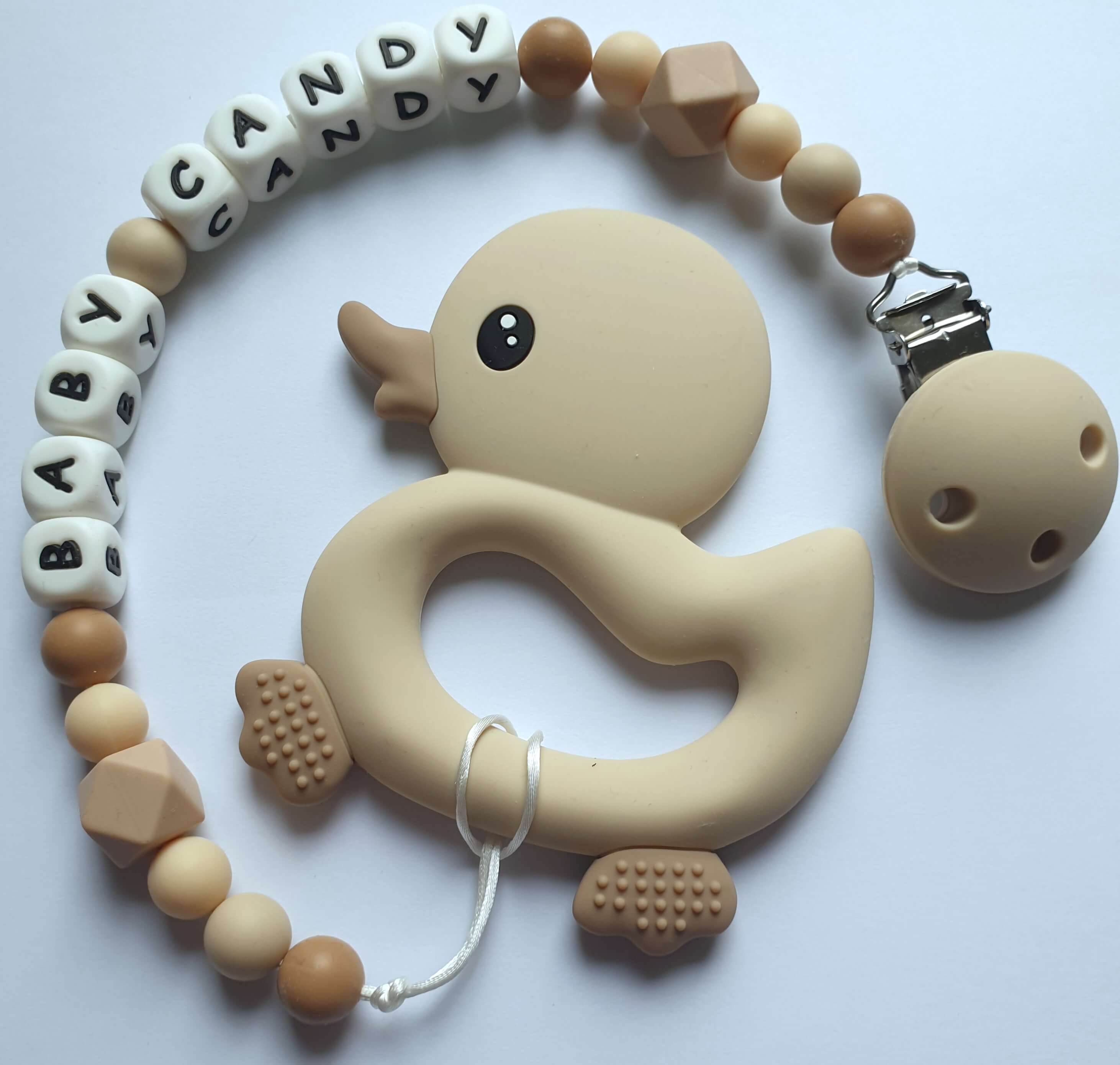 Čiulptuko/kramtuko laikiklis ir kramtukas "Ančiukas"