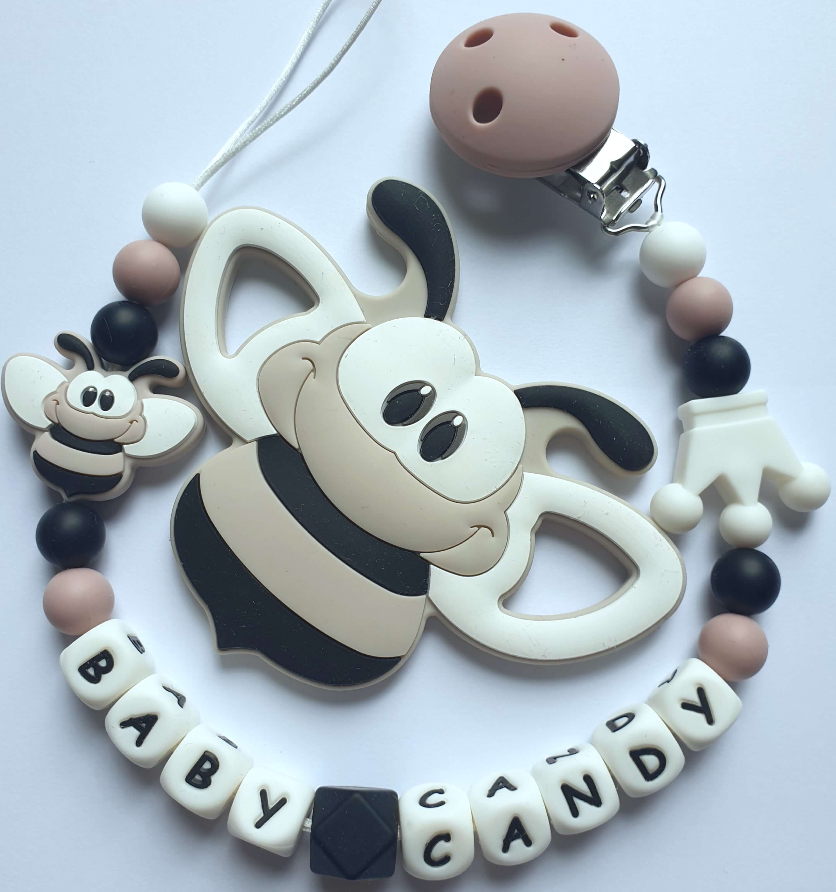 Čiulptuko/kramtuko laikiklis ir kramtukas "Bitutė"