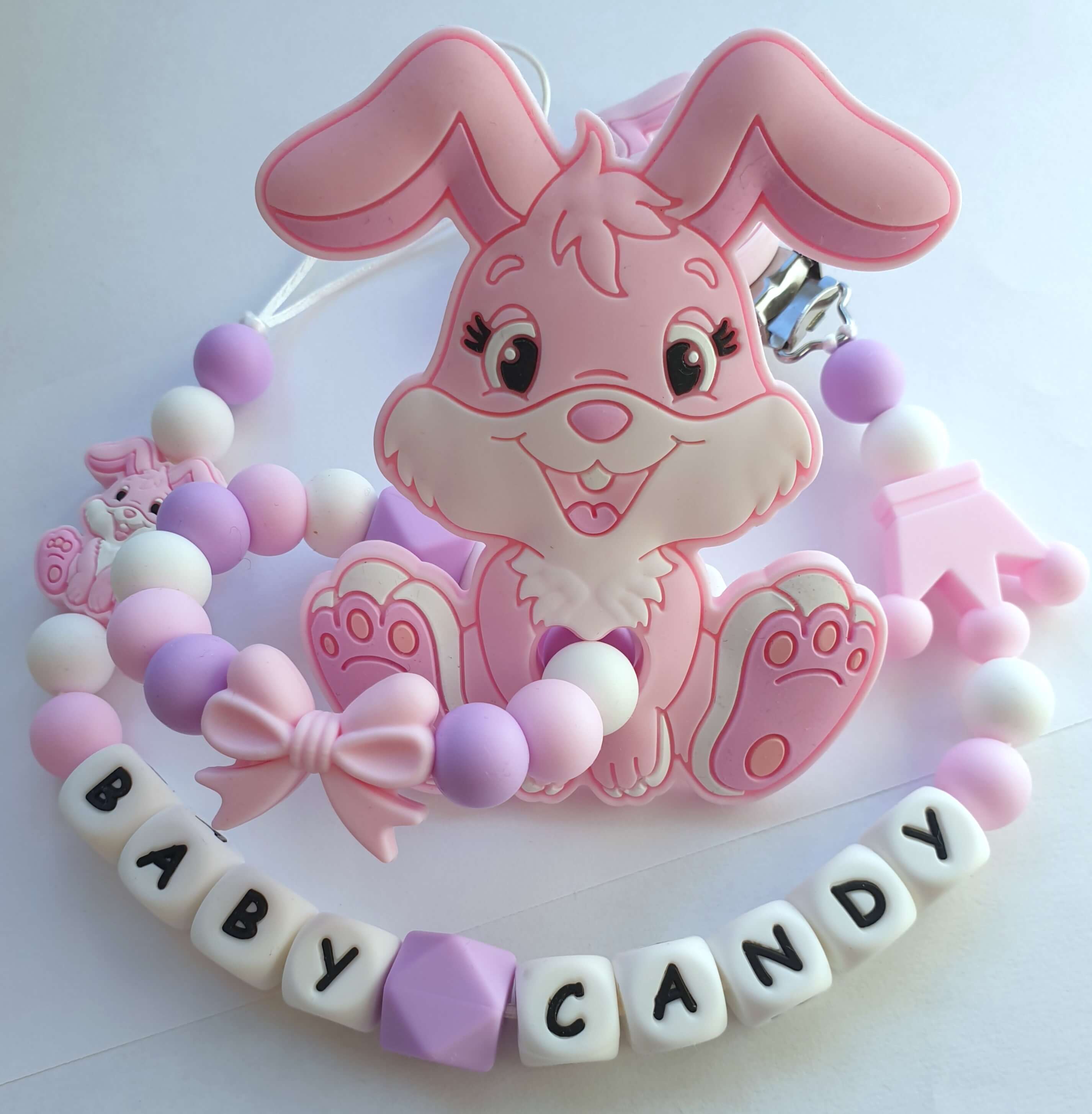 Baby Candy čiulptuko laikiklis ir kramtukas su apyranke