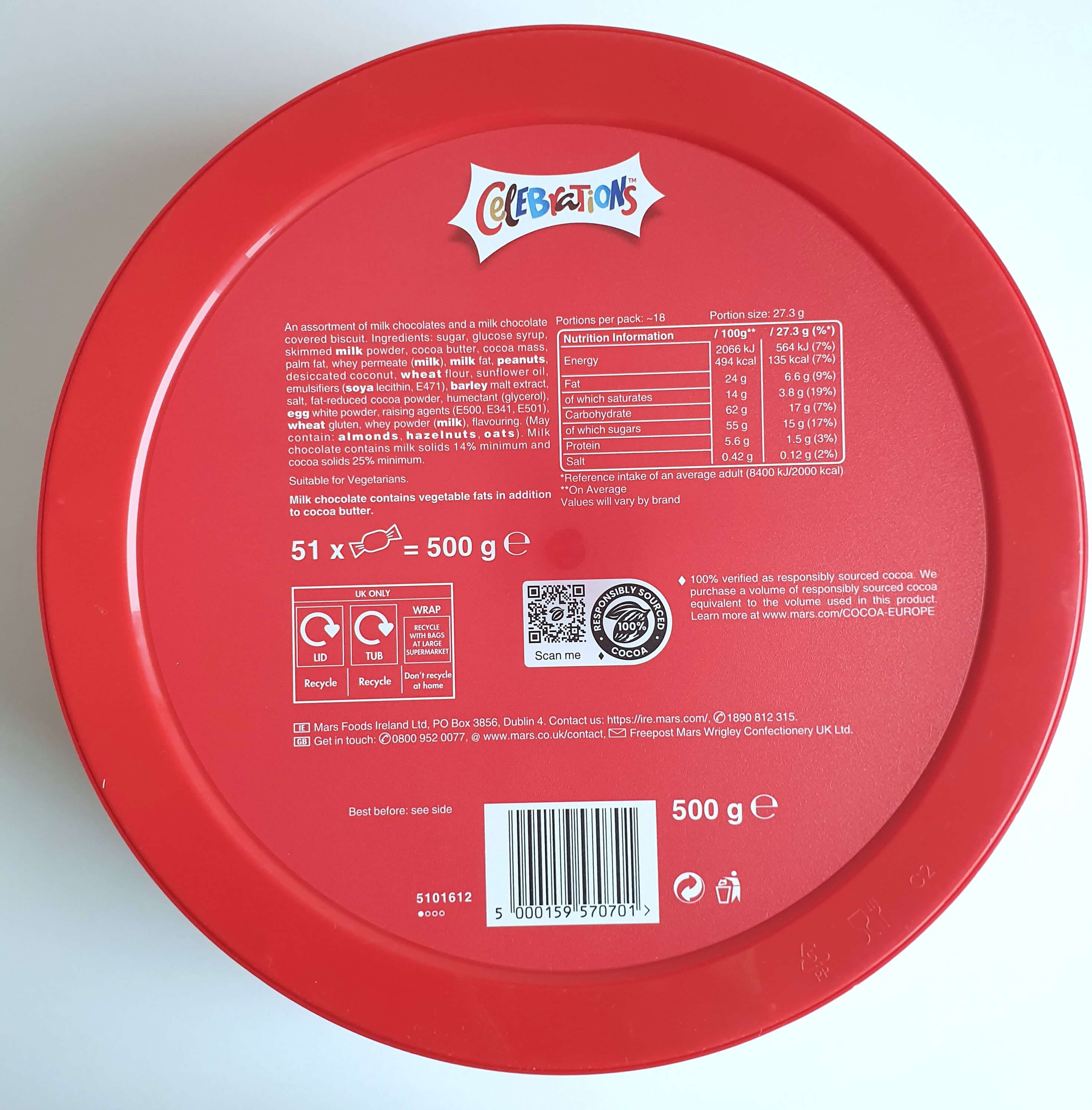 Celebrations šokoladinių saldainių rinkinys, 500 g